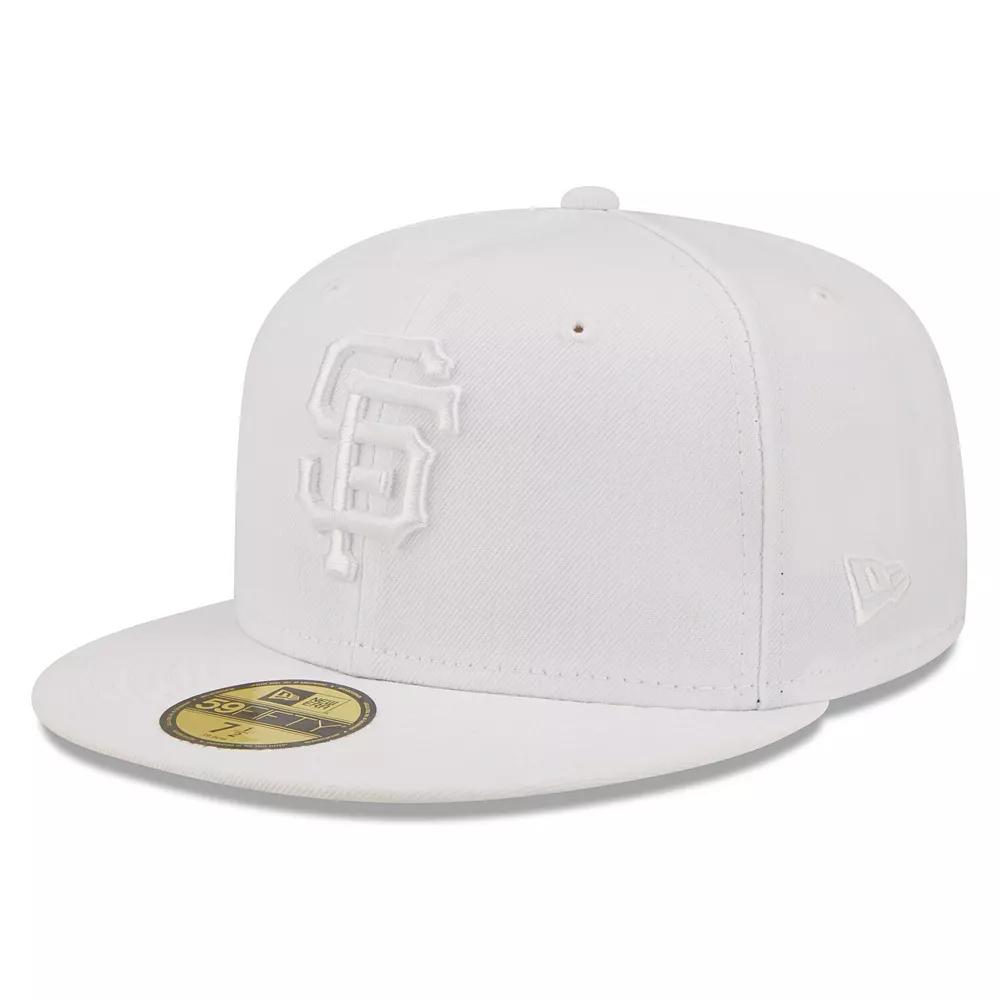 Men's New Era San Francisco Giants White on White 59FIFTY Fitted Hat, Size: 8 Product Image