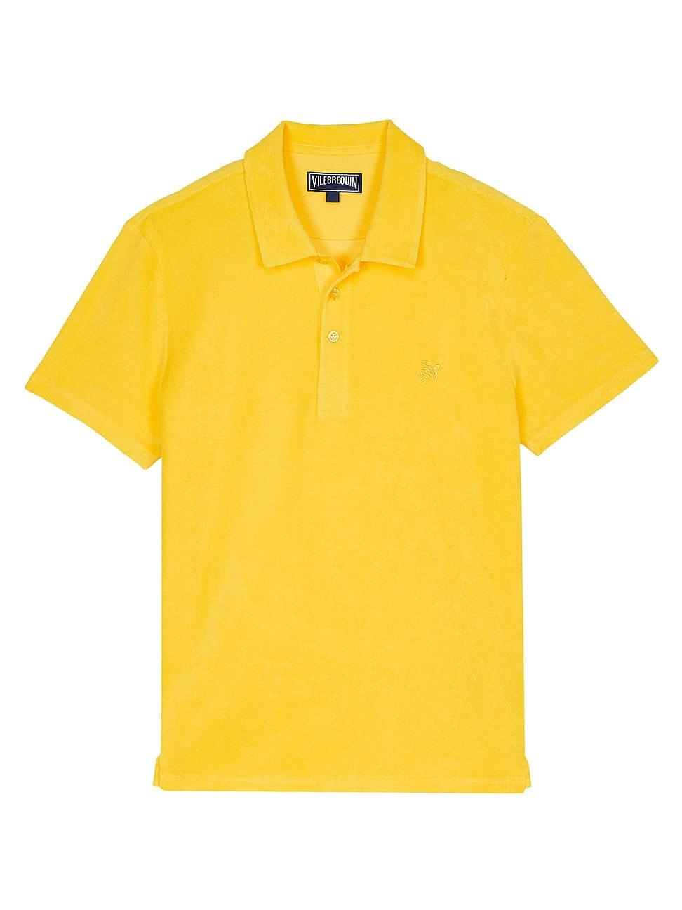Mens Organic Terry Polo Shirt Product Image