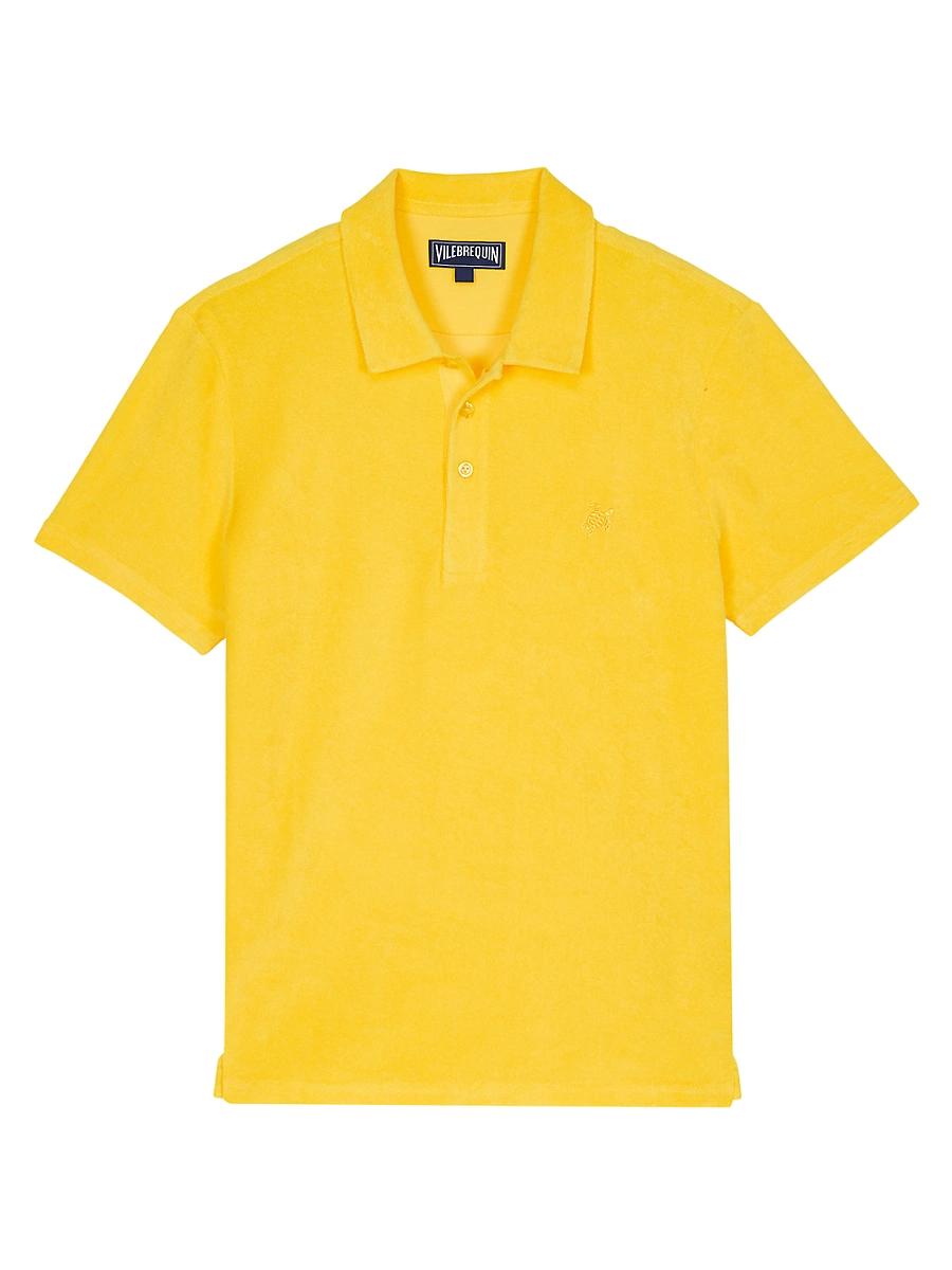 Mens Organic Terry Polo Shirt Product Image