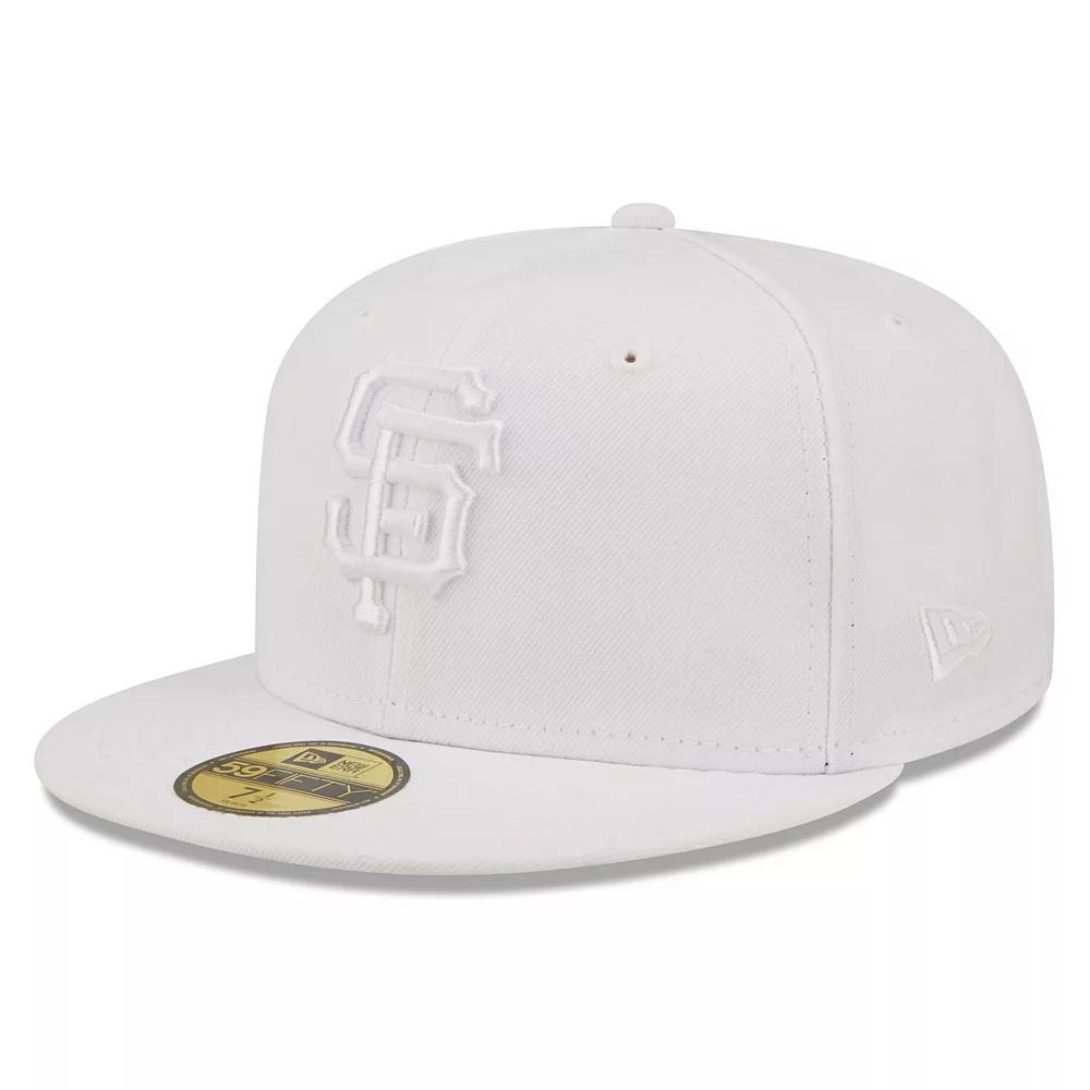 Men's New Era San Francisco Giants White on White 59FIFTY Fitted Hat, Size: 8 Product Image