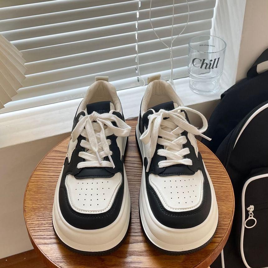 Star Applique Platform Sneakers Product Image