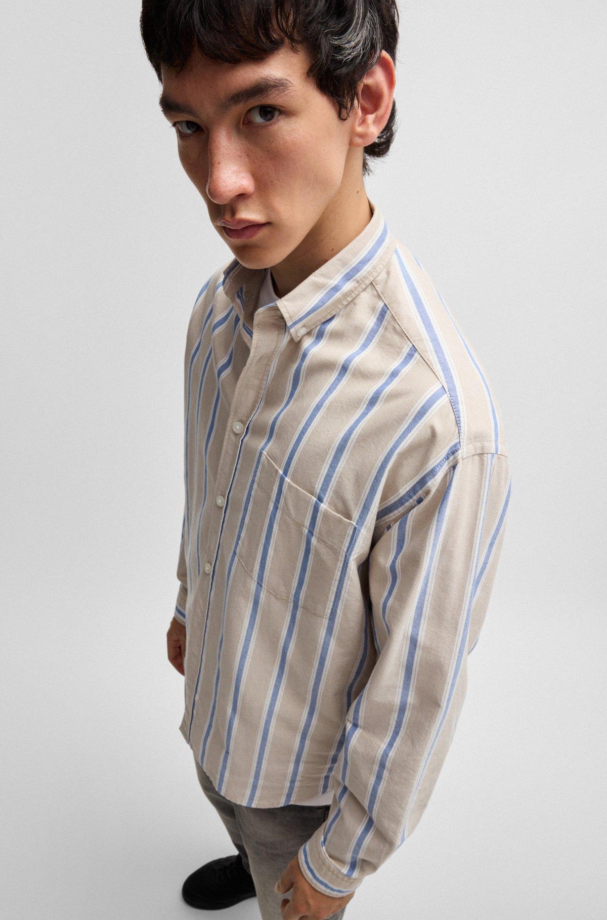 Oversize-fit button-down shirt in Oxford cotton Product Image