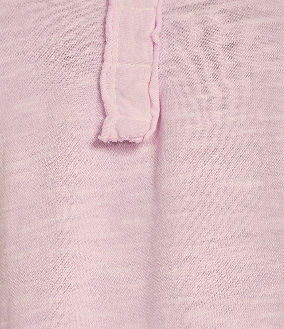 Westbound Rolled 3/4 Sleeve Faux Henley Top Product Image