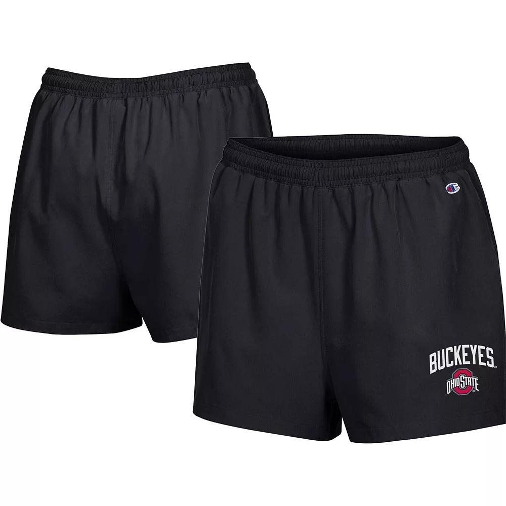 Women's Champion Black Ohio State Buckeyes Football Fan High Waist Shorts, Size: Small Product Image