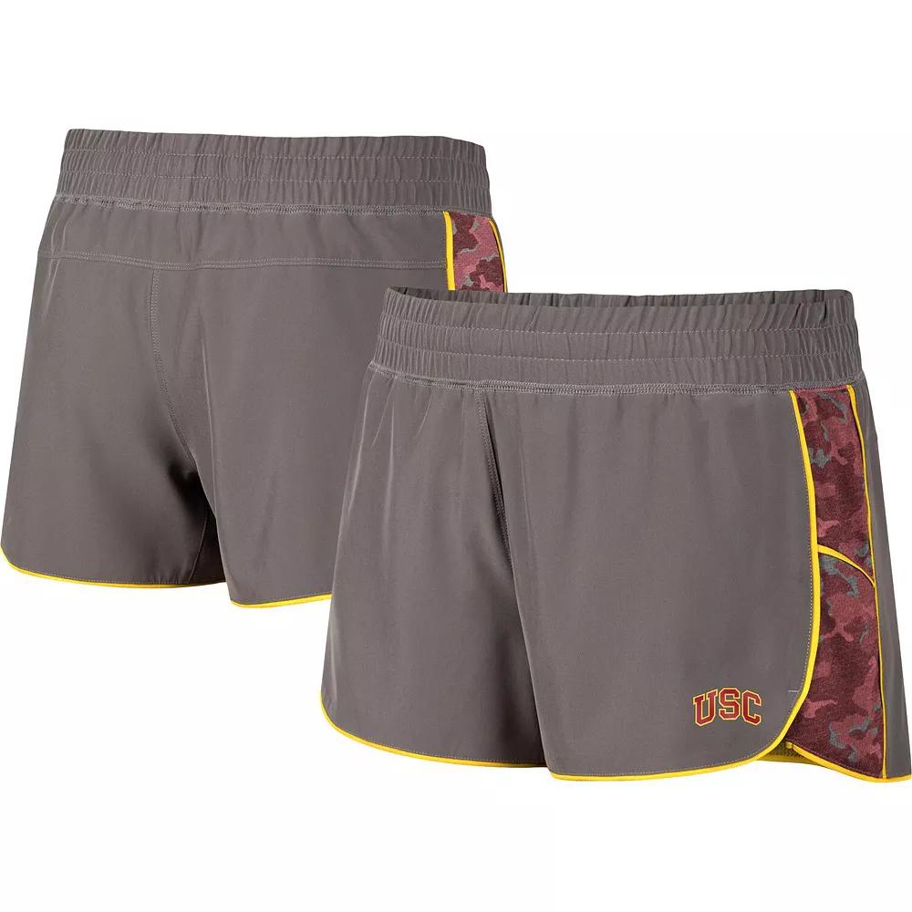 Women's Colosseum Gray/Cardinal USC Trojans Pamela Lined Shorts, Size: XL, Grey Product Image