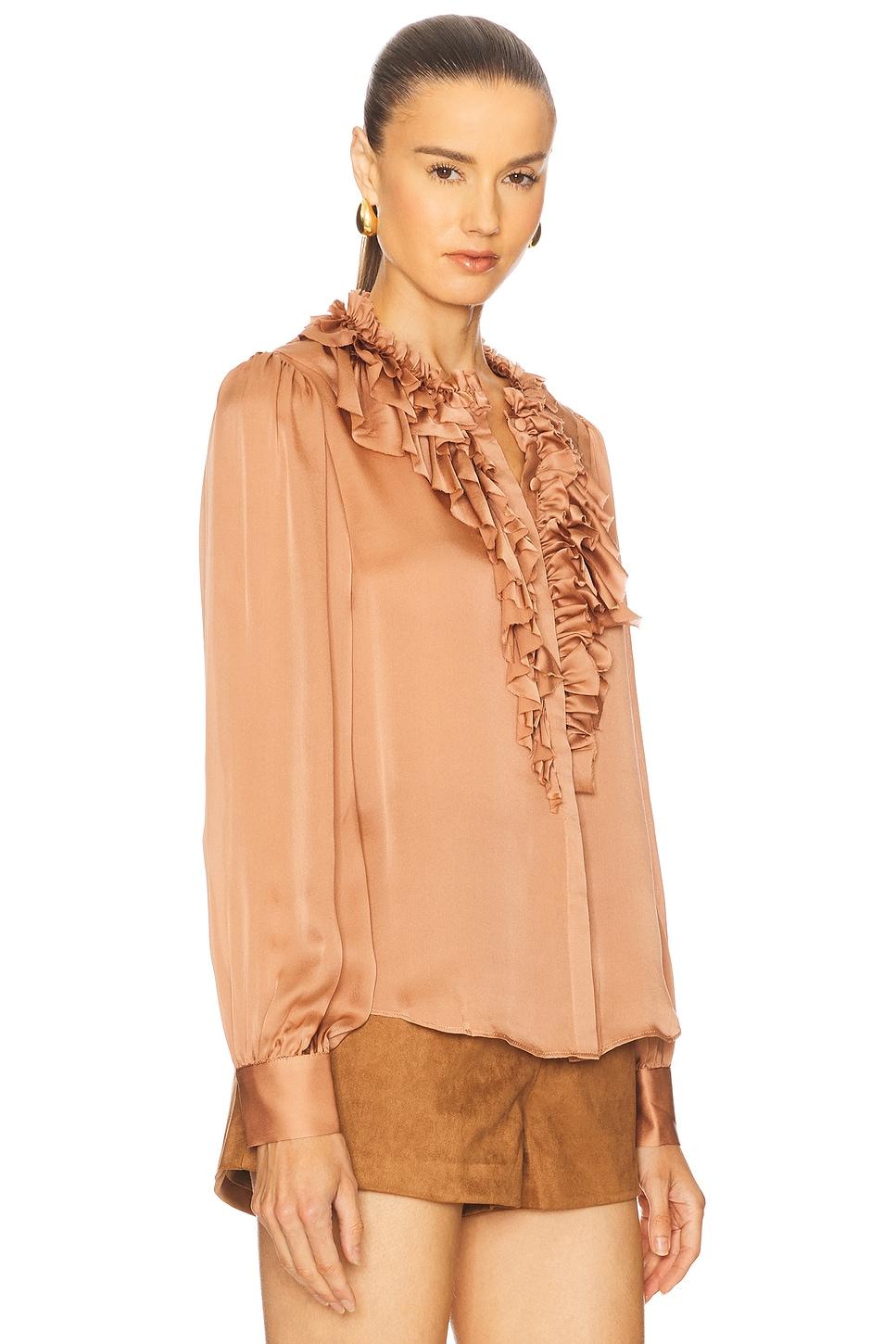 Rouen Silk Ruffle Blouse Ulla Johnson Product Image