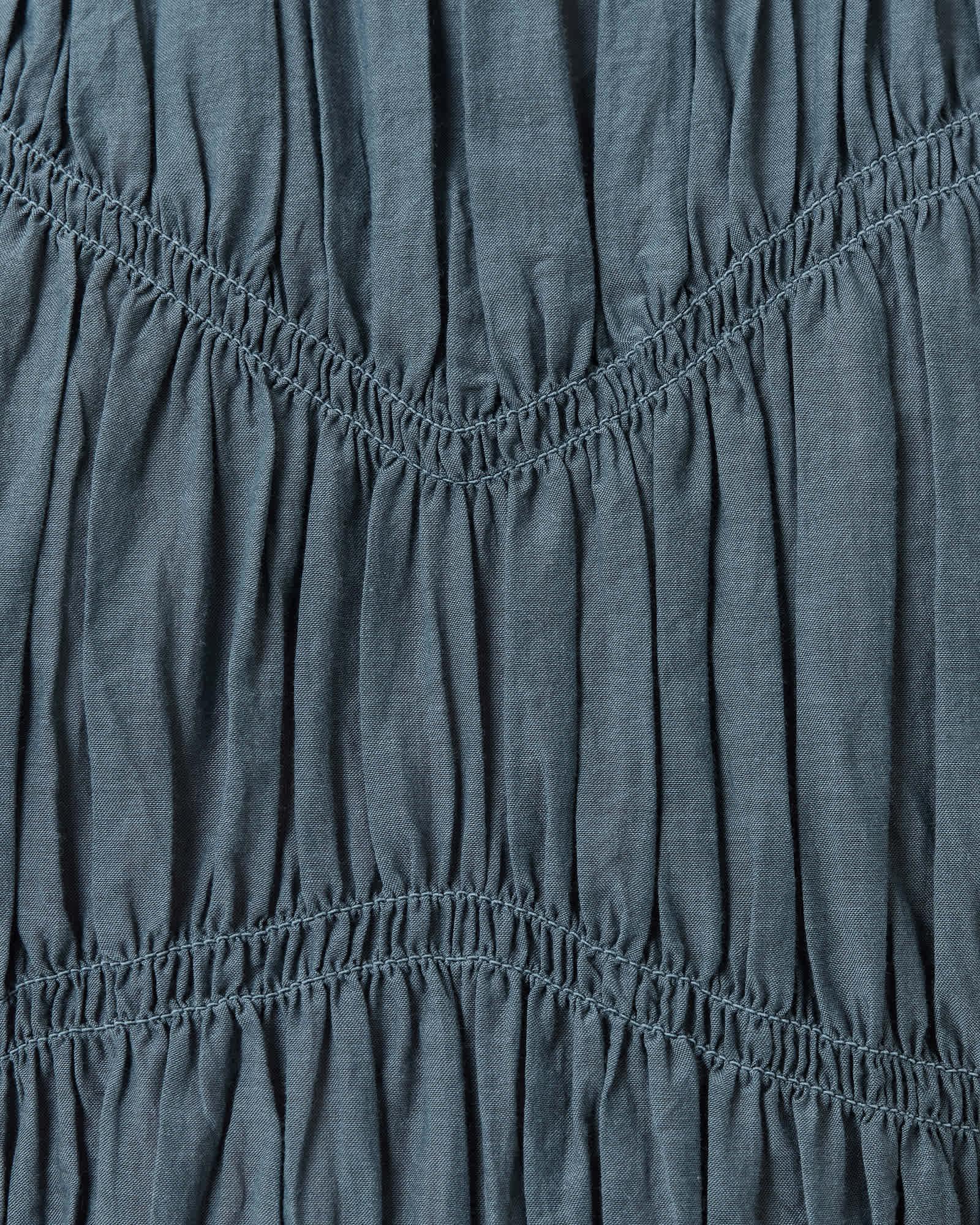 Melani Round Neck Gathered Top DARK SLATE BLUE | ALLSAINTS US Product Image