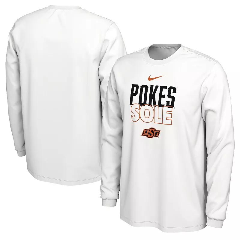 Nike White Oklahoma State Cowboys 2023 On Court Bench Long Sleeve T-Shirt, Men's, Size: Medium Product Image