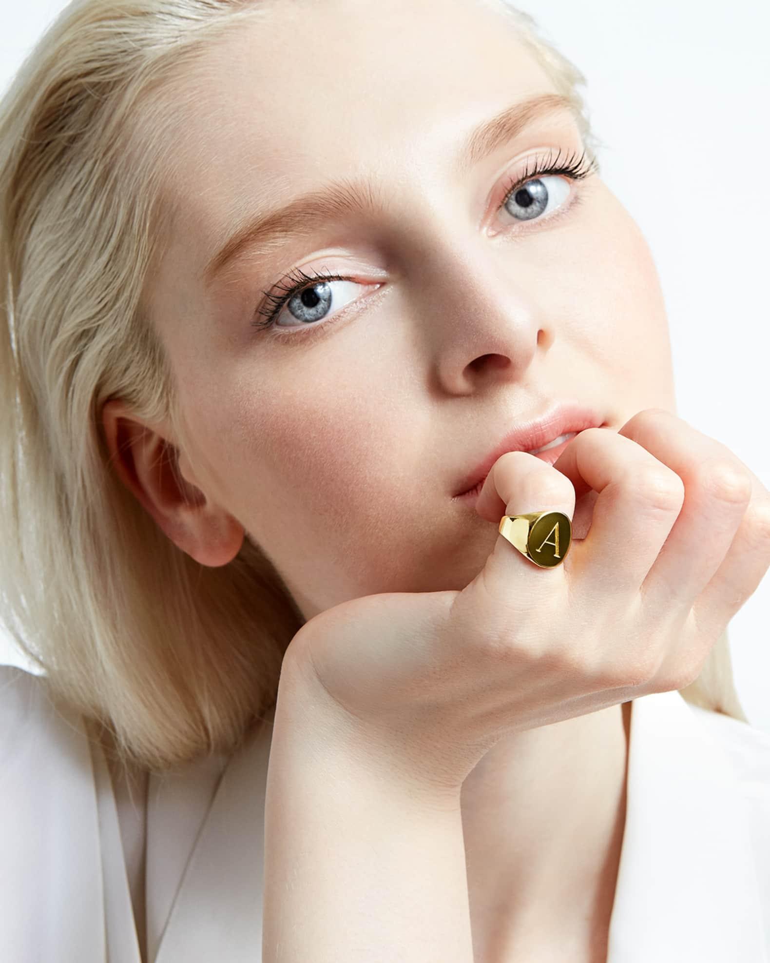 Monogrammed Pinky Signet Ring Product Image