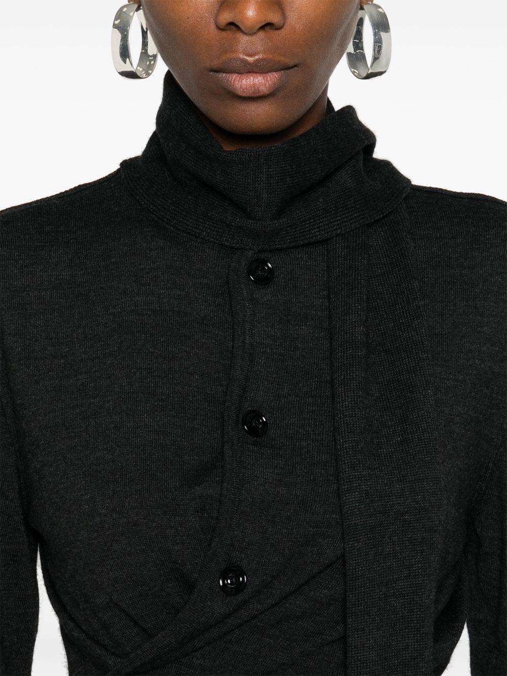 scarf-detail cardigan Product Image