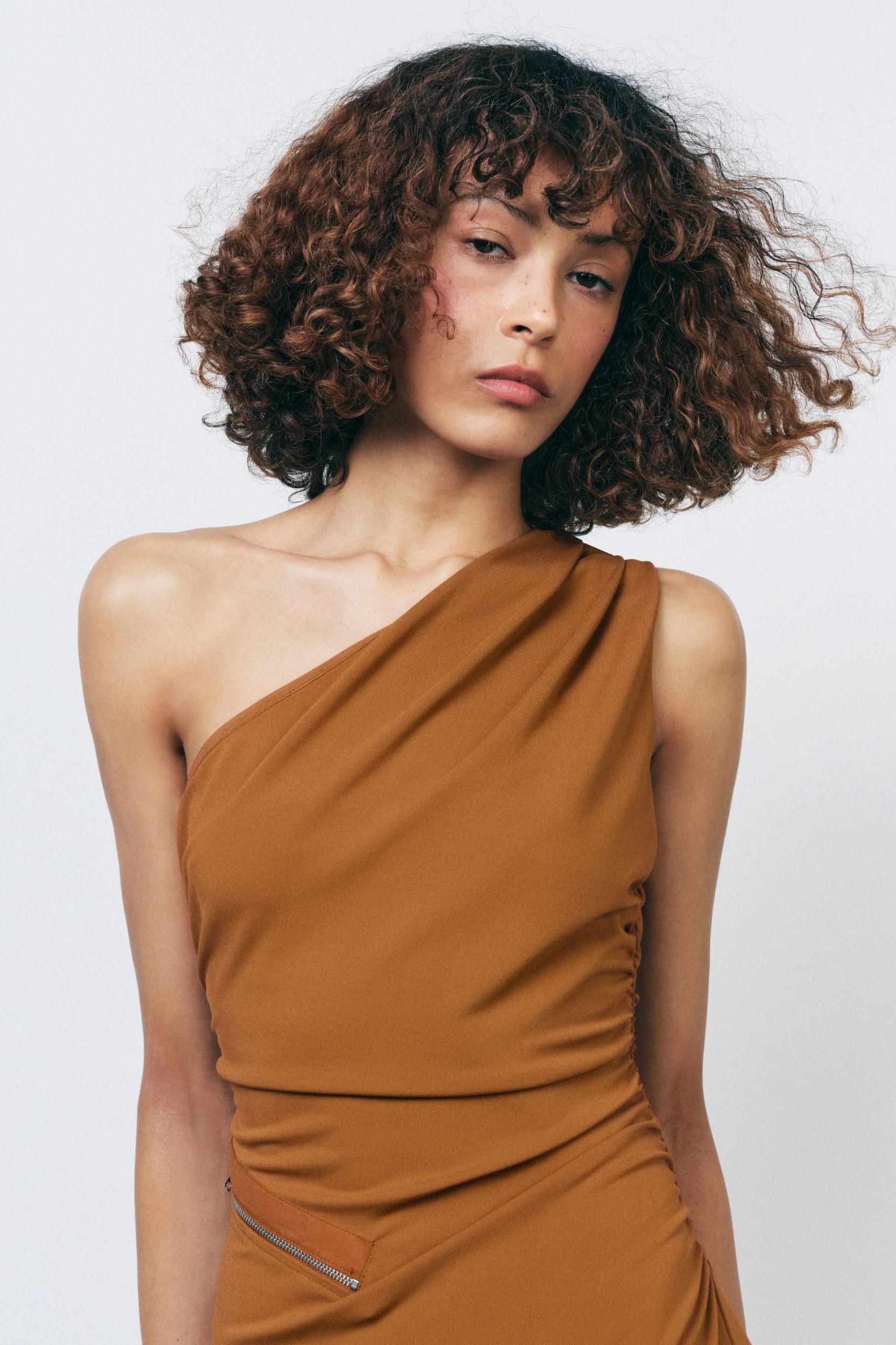 ASYMMETRIC ZIPPER DRESS Product Image