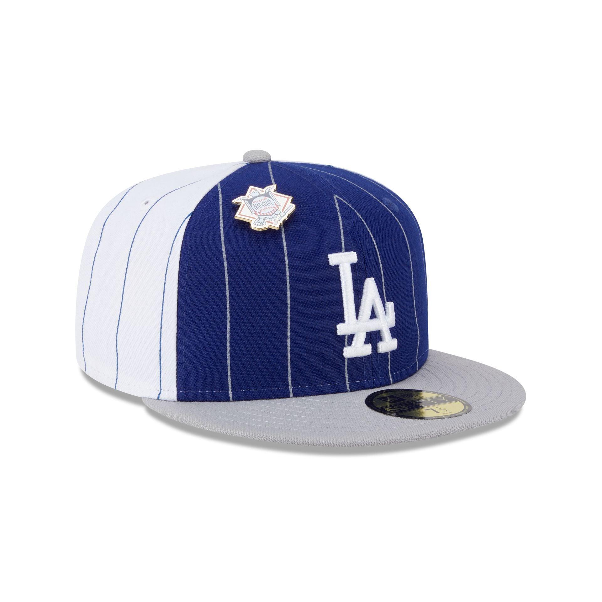 Los Angeles Dodgers Pinstripe League Pin 59FIFTY Fitted Hat Male Product Image