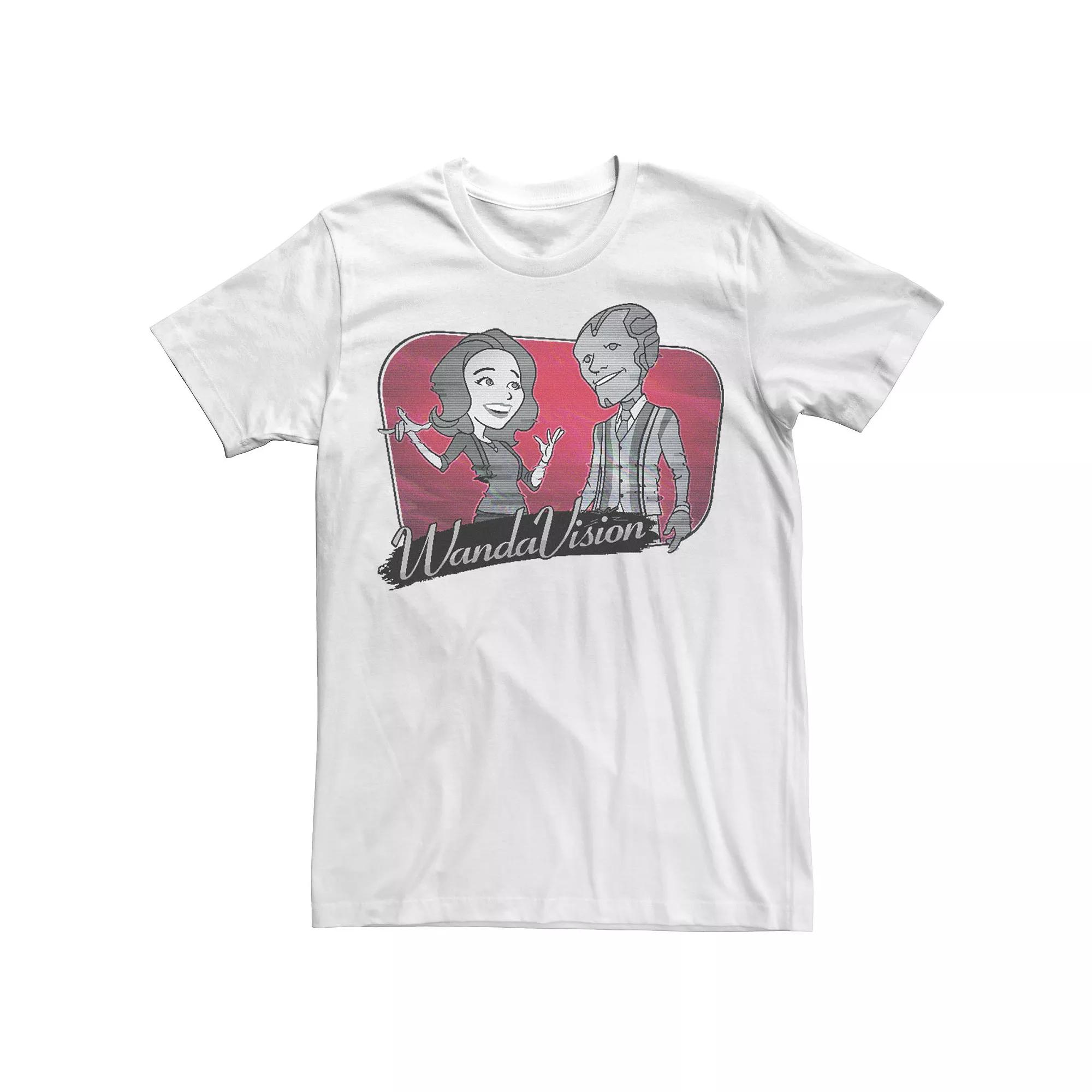 Men's Marvel WandaVision Scarlet Character Splash Tee, Size: Small, White Product Image