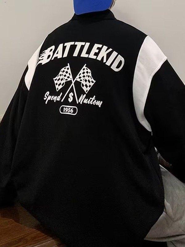 Men's Patchwork Racing Graphic Sweatshirt Product Image