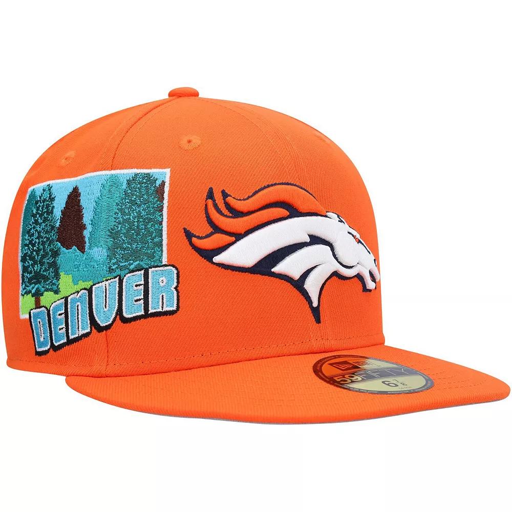 Men's New Era Orange Denver Broncos Stateview 59FIFTY Fitted Hat, Size: 7 1/8 Product Image