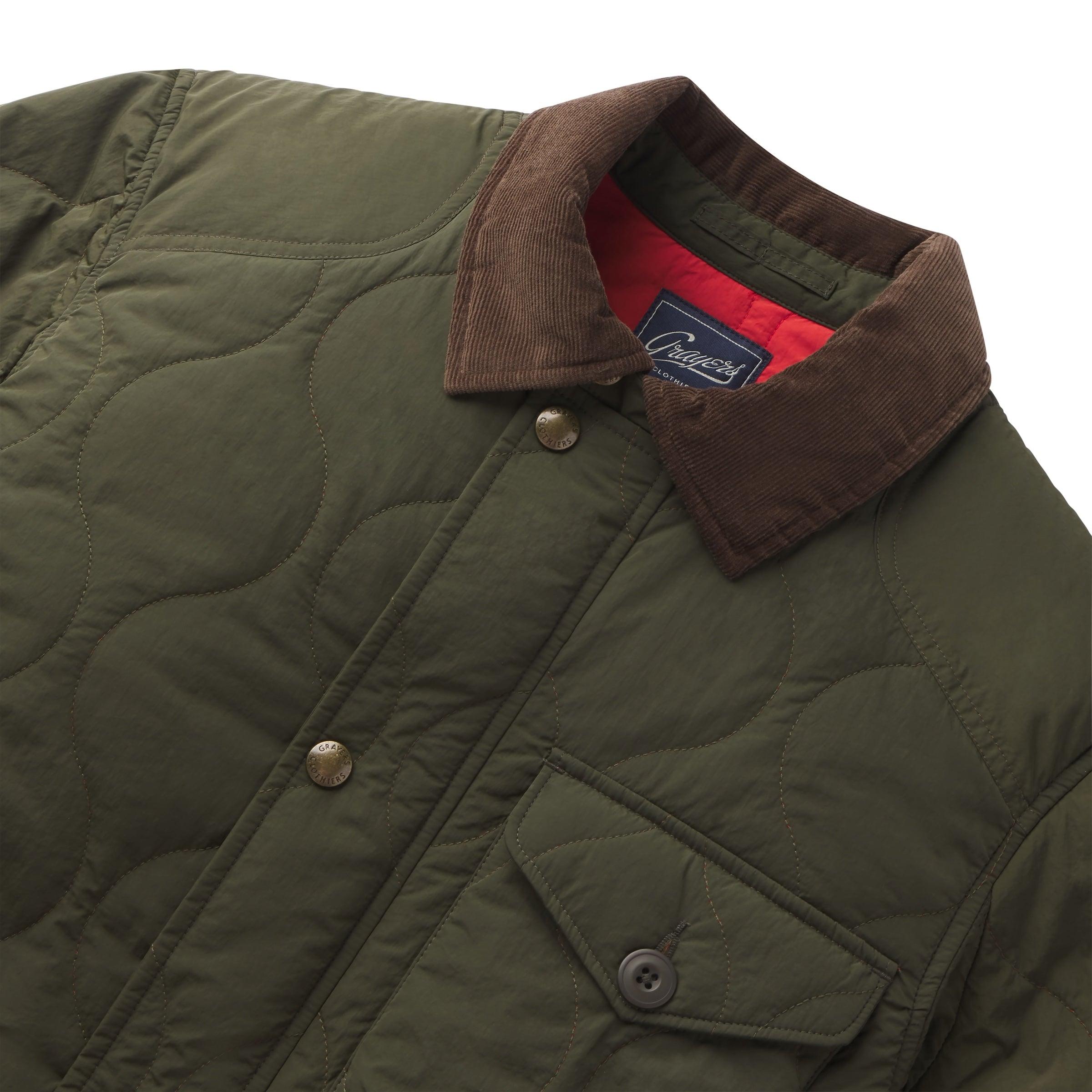 Andrew Lightweight Quilted Jacket - Olive Product Image