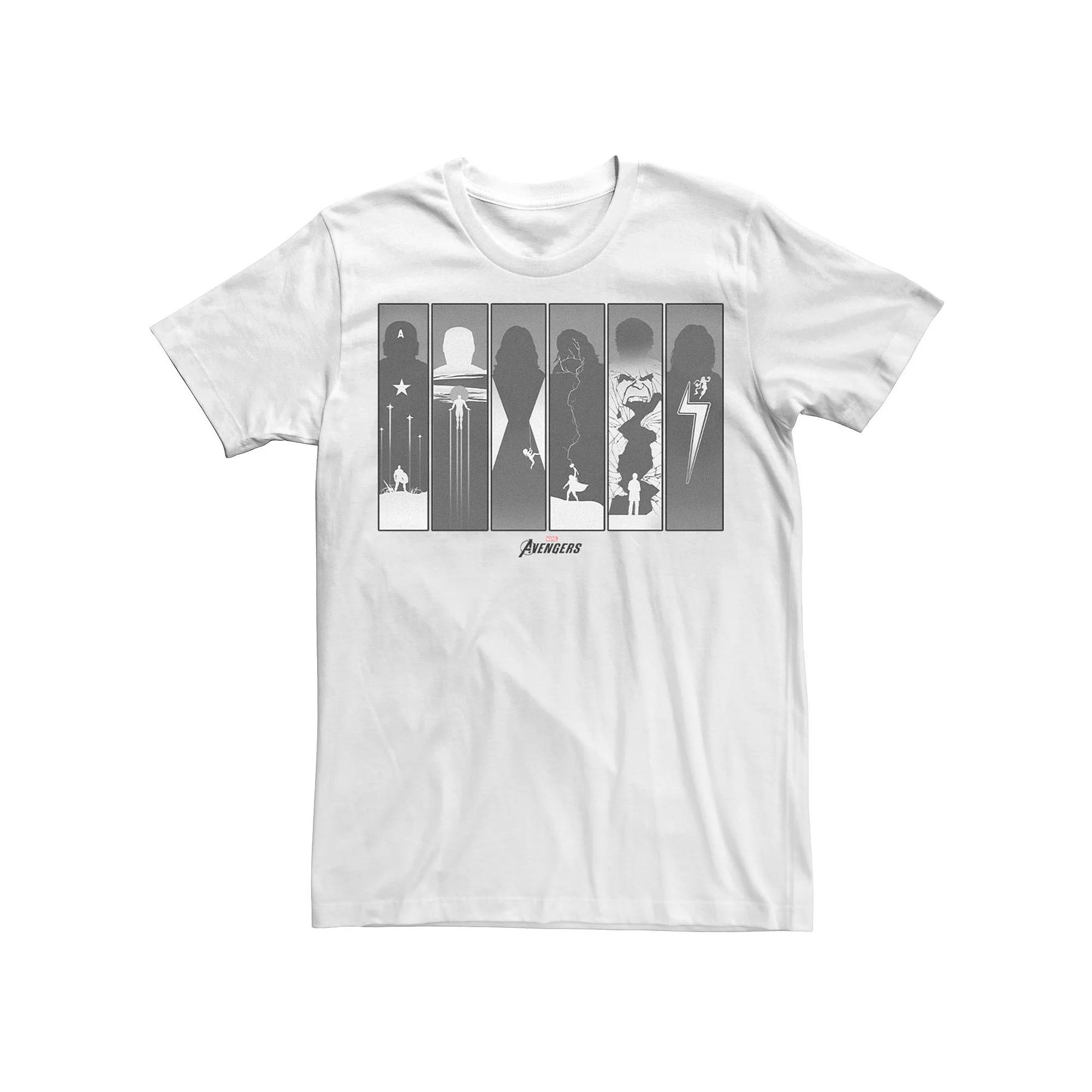 Men's Marvel Avengers Hero Panels Shadows Tee,  Product Image