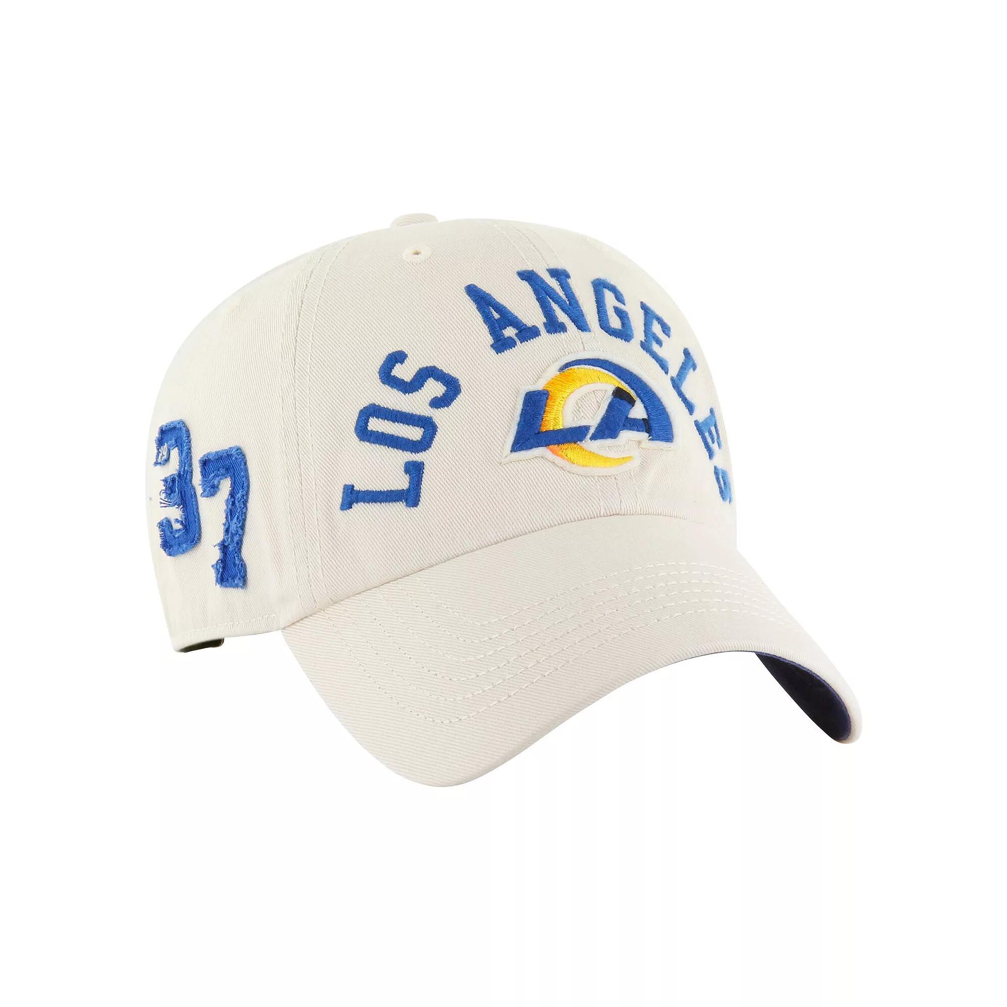 Men's '47 Cream Los Angeles Rams  Clubhouse Faber Clean Up Adjustable Hat, Beige Product Image
