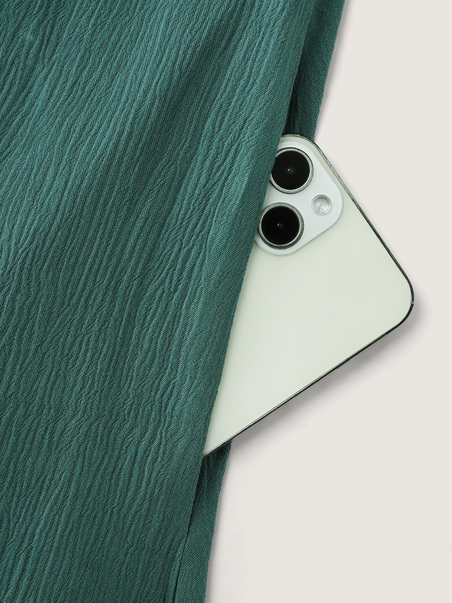 Floral Print Contrast Drawstring Midi Dress Female Product Image