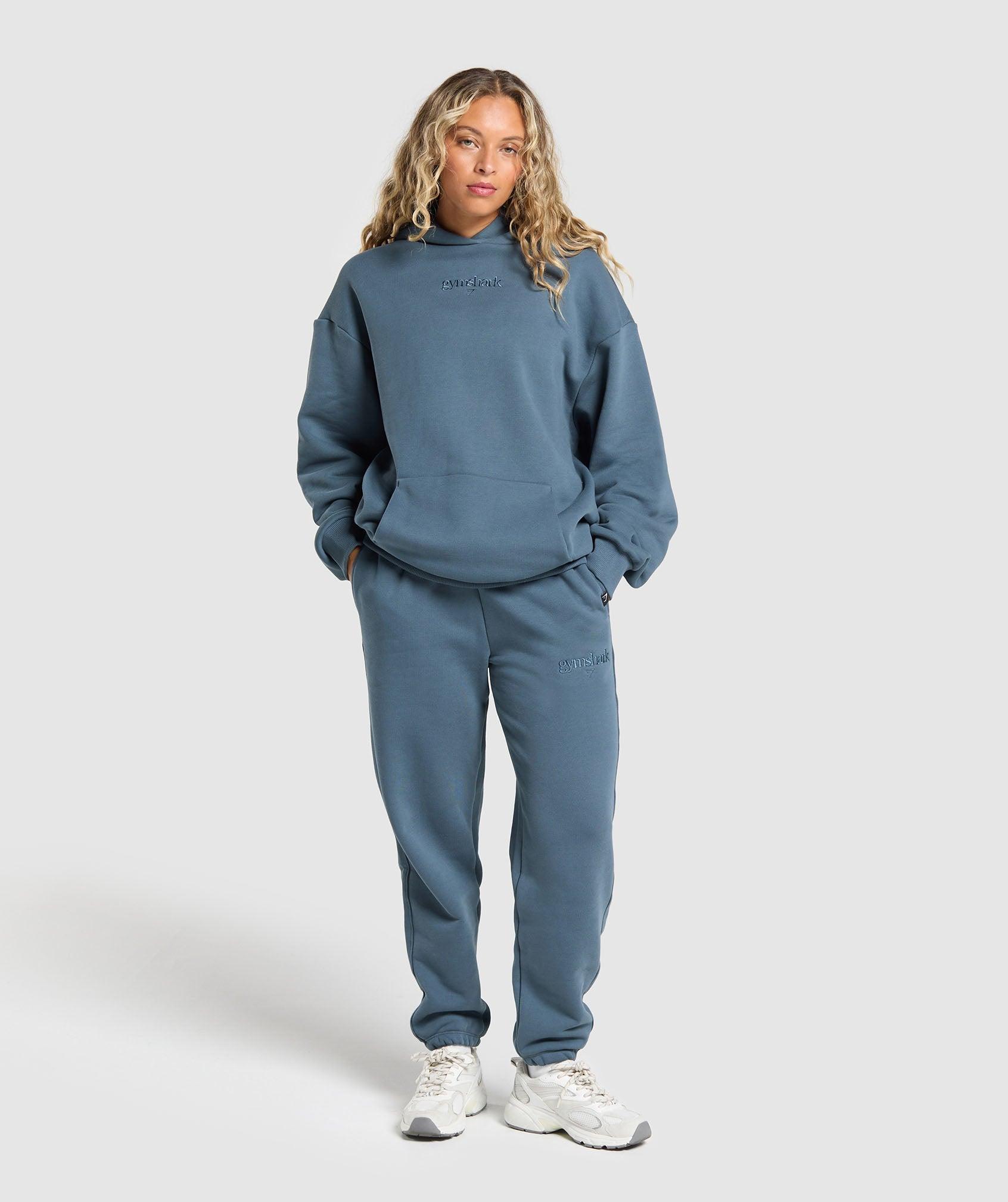 Gymshark Embroidered Logo Oversized Joggers - Cargo Blue Female Product Image