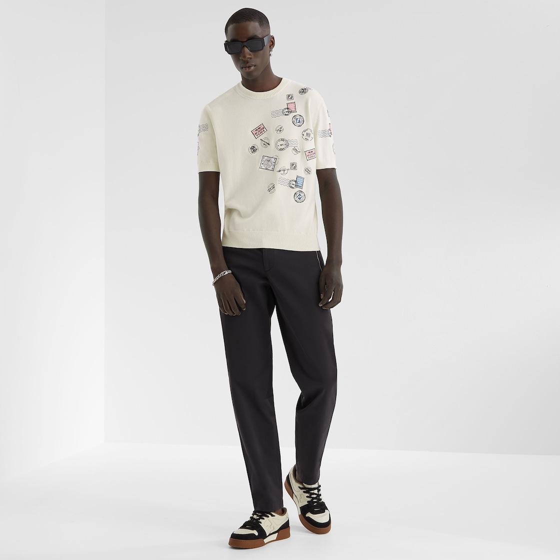 SweaterWhite cotton jumper Product Image