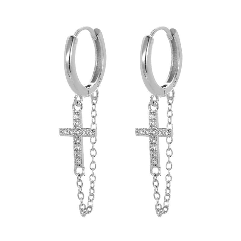 DANGLE CROSS EARRINGS (PAIR) Product Image
