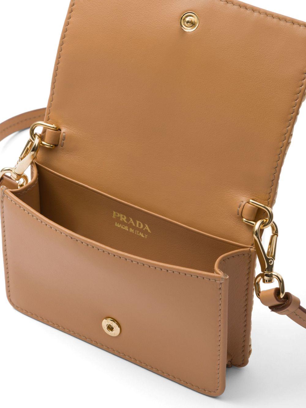 triangle-logo raffia cardholder Product Image