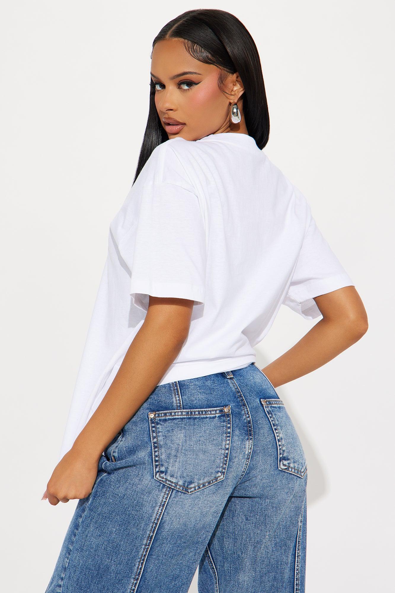 The Oversized Boyfriend Tee - White Product Image
