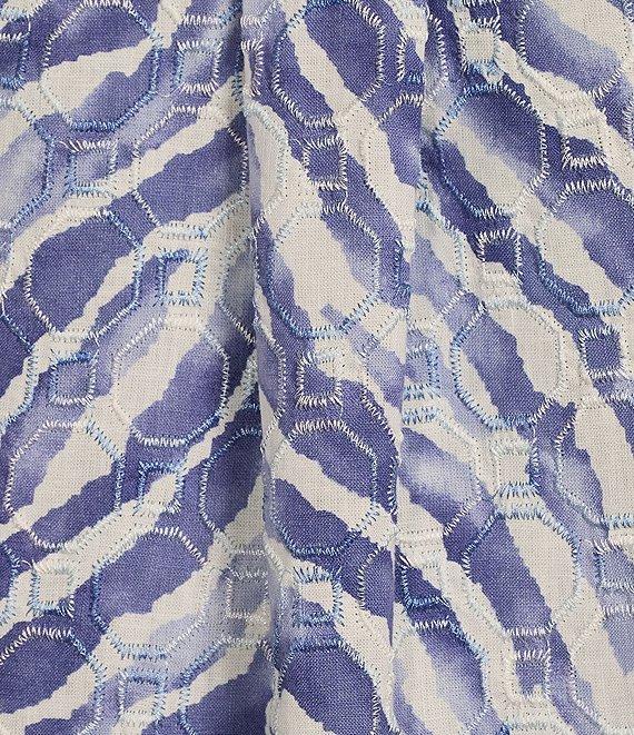 John Mark Plus Size Zebra Print Wire Collar 3/4 Sleeve Tunic Product Image