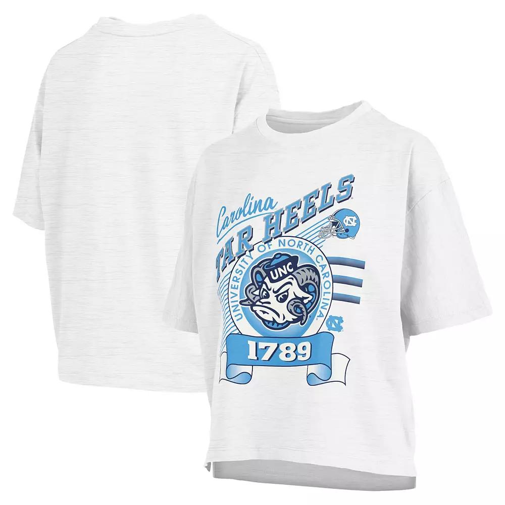 Women's Pressbox White North Carolina Tar Heels Rock & Roll Slub T-Shirt,  Product Image