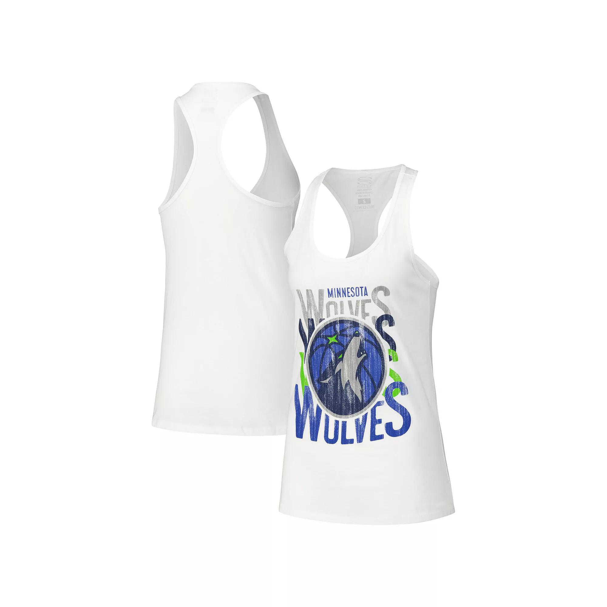 Women's Stadium Essentials White Minnesota Timberwolves Dedication Tank Top,  Product Image