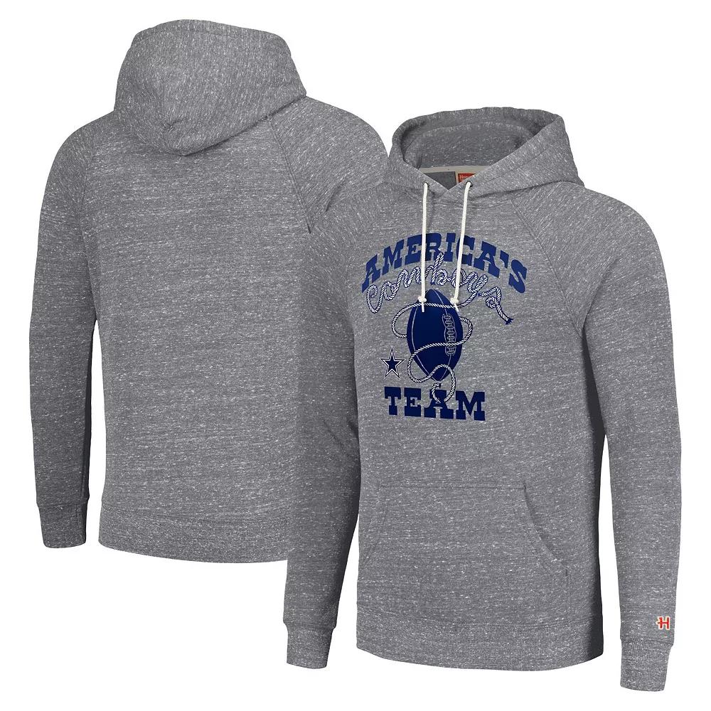 Men's Homage Gray Dallas Cowboys America's Team Hyperlocal Raglan Pullover Hoodie, Adult Unisex,  Product Image