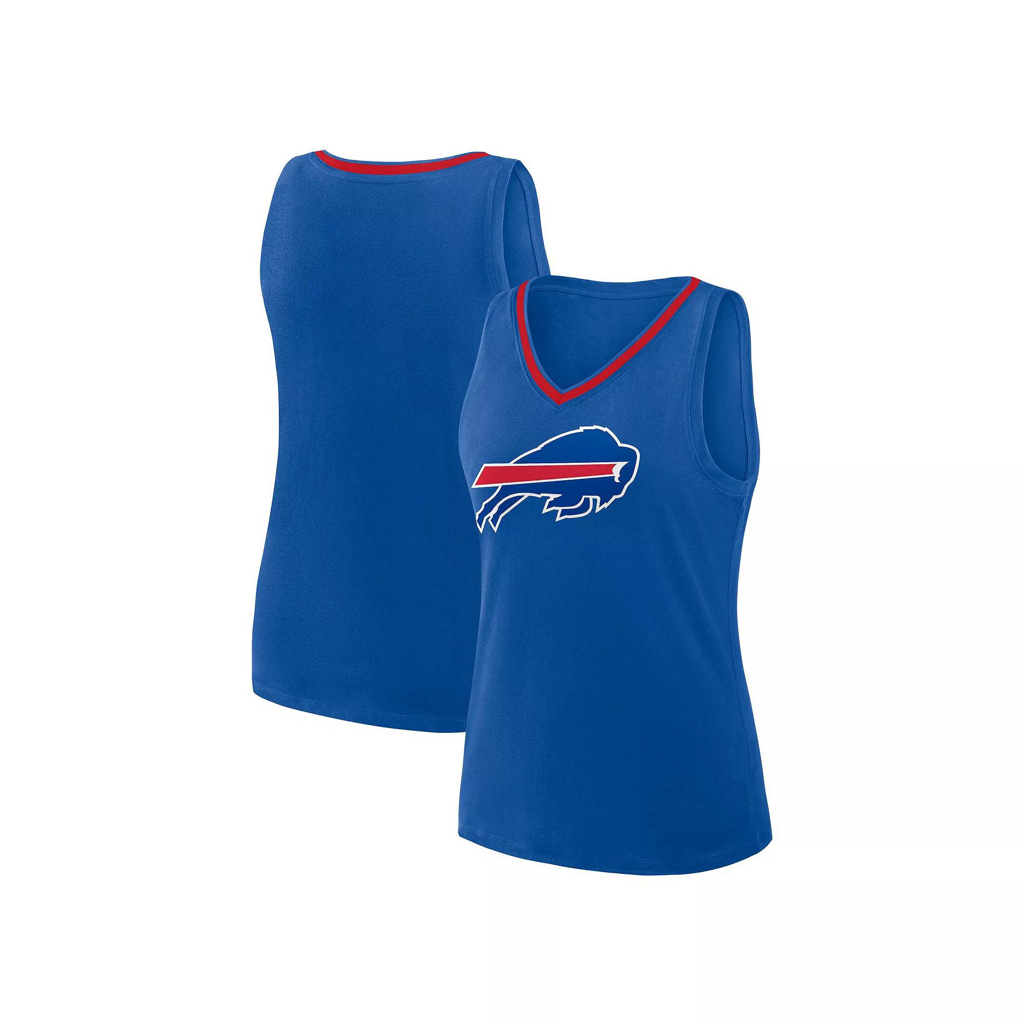 Women's Royal Buffalo Bills Plus Size Stellar Win V-Neck Tank Top, Size: 3XL, Blue Product Image