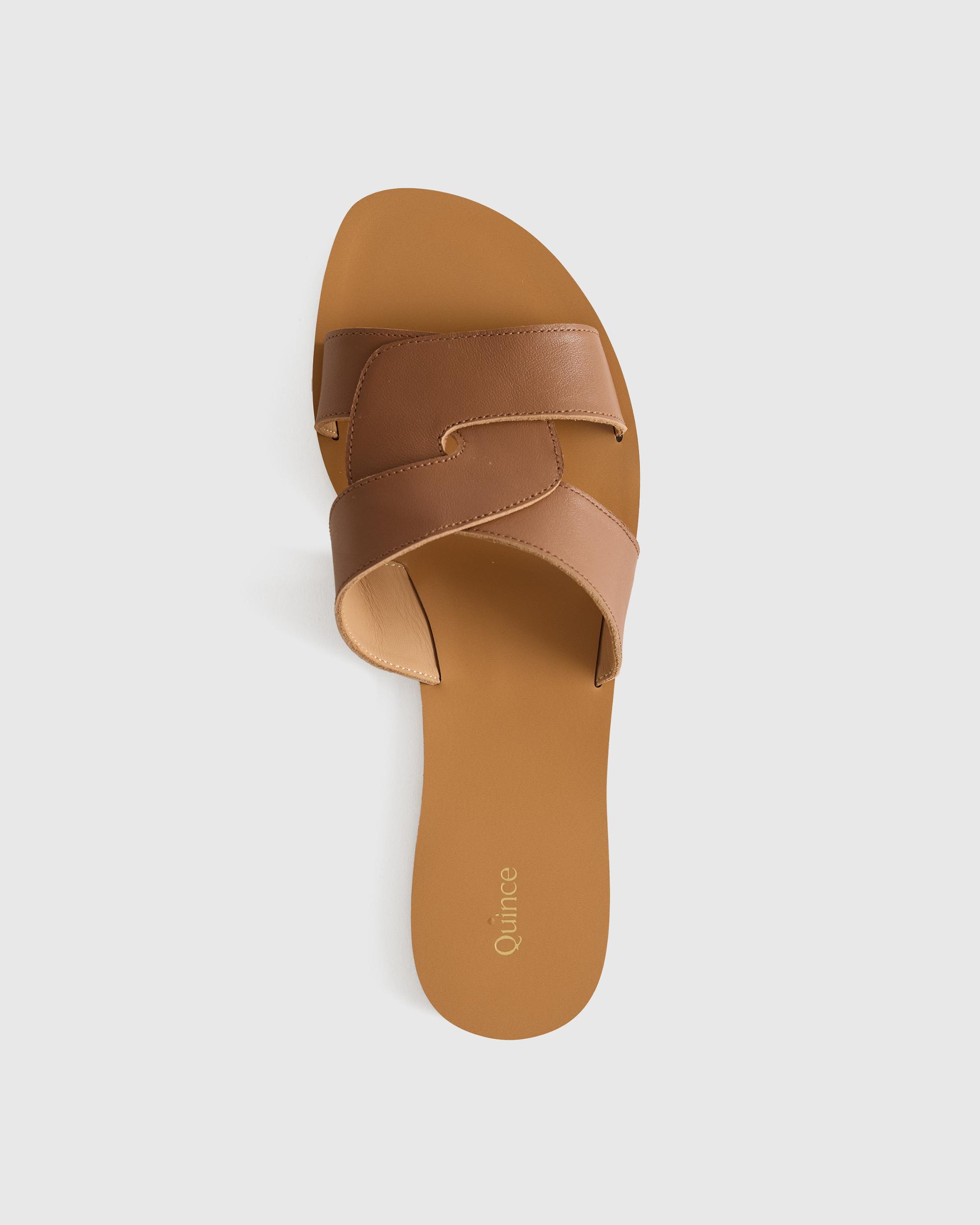 Quince | Women's Italian Leather Cutout Slide Sandal Product Image