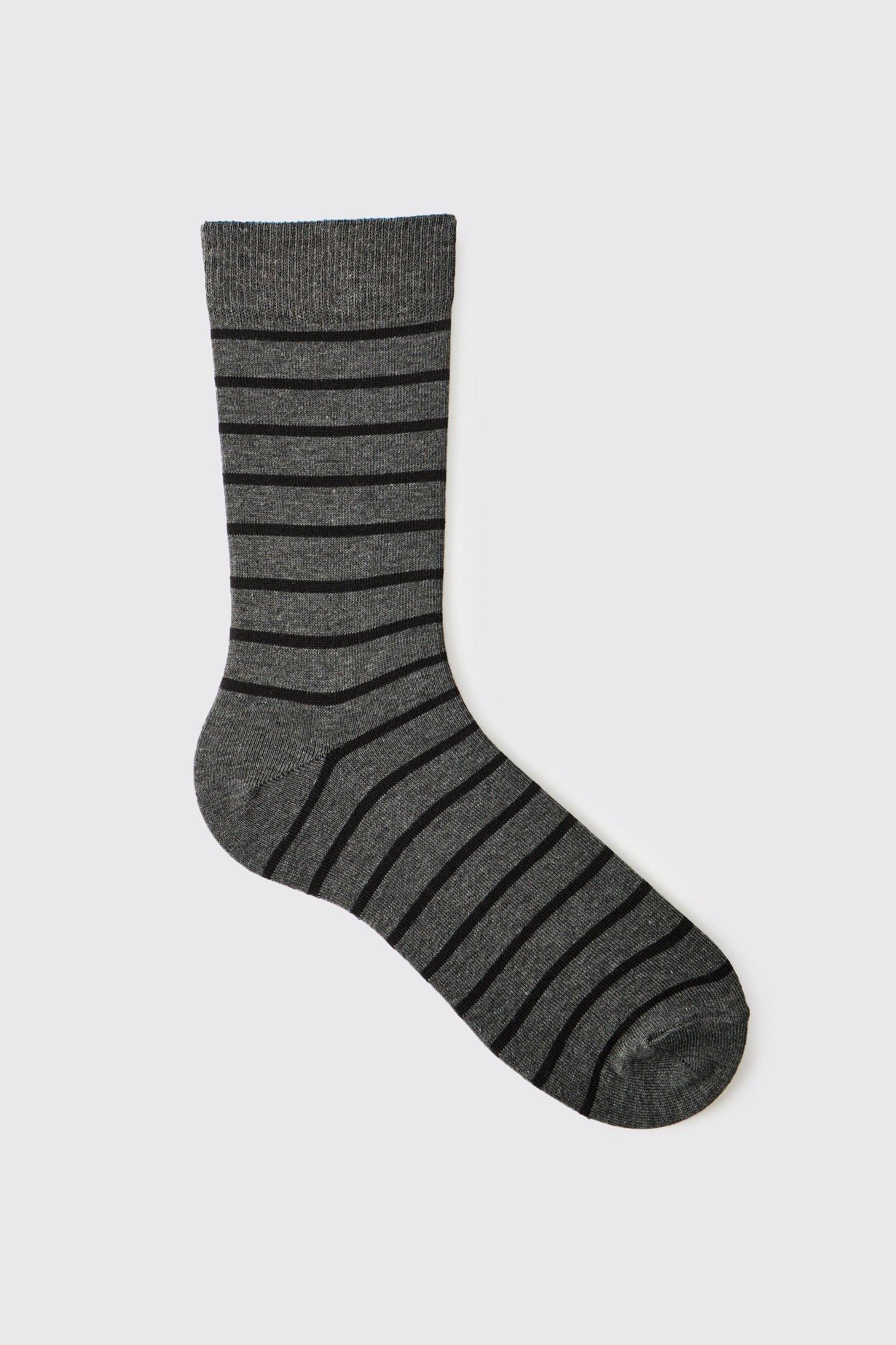 5 Pack Tonal Stripe Sports Socks | boohooMAN USA Product Image