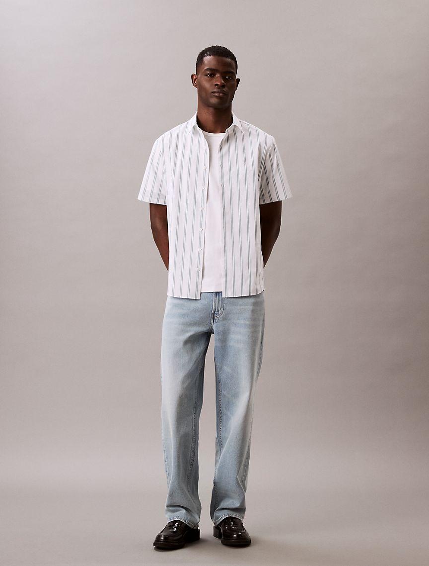 Poplin Stripe Classic Button-Down Shirt  Product Image