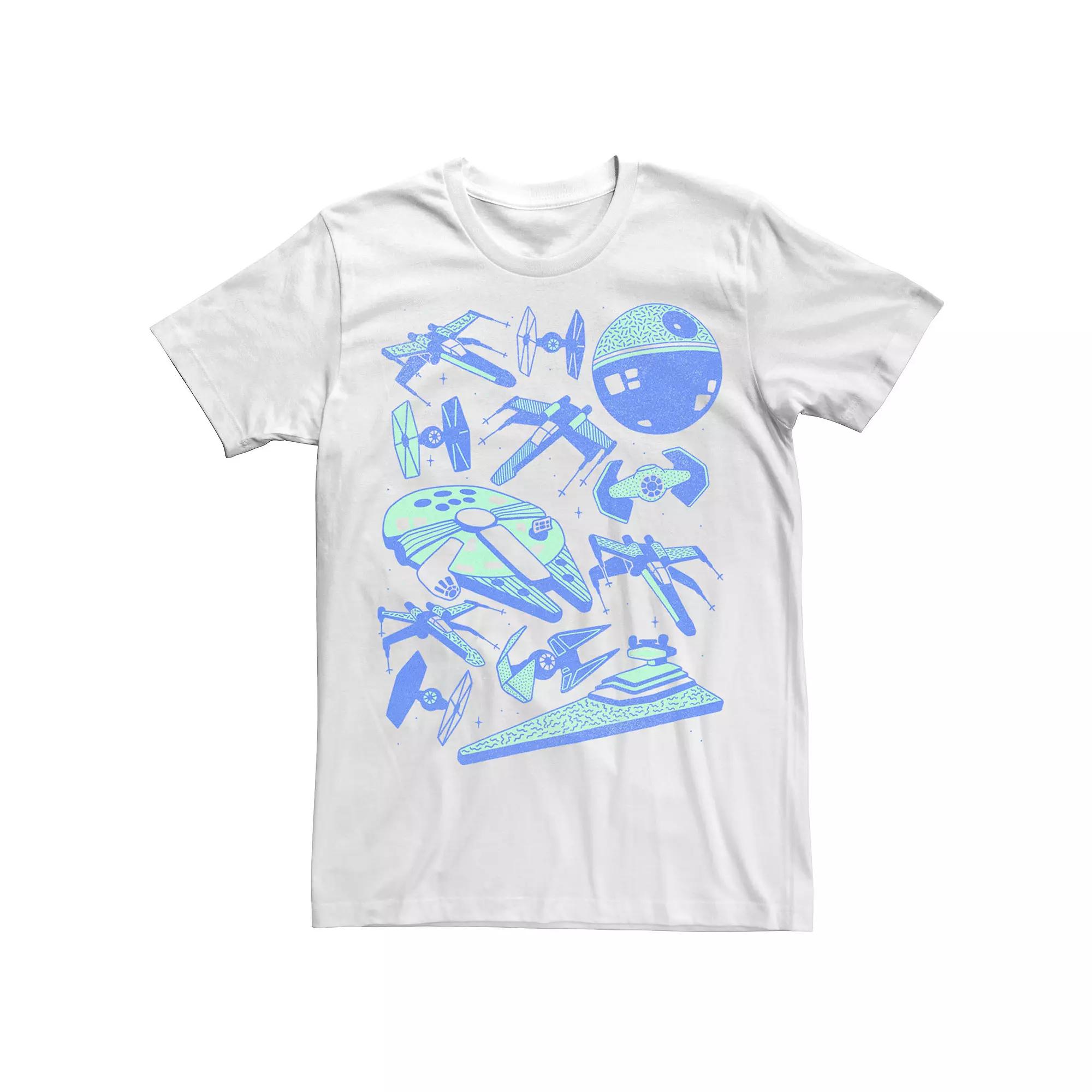 Men's Star Wars Neon Space Ships Tee,  Product Image