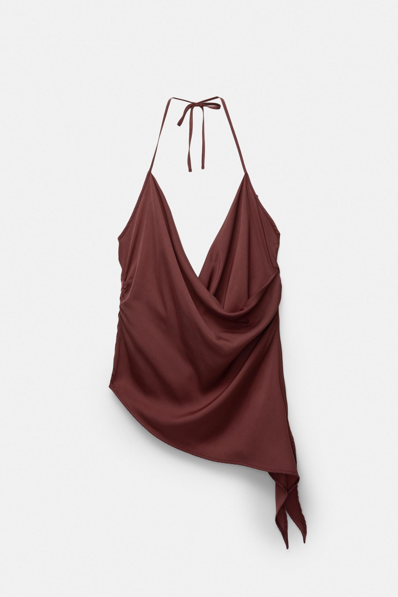 Satin halter top Product Image