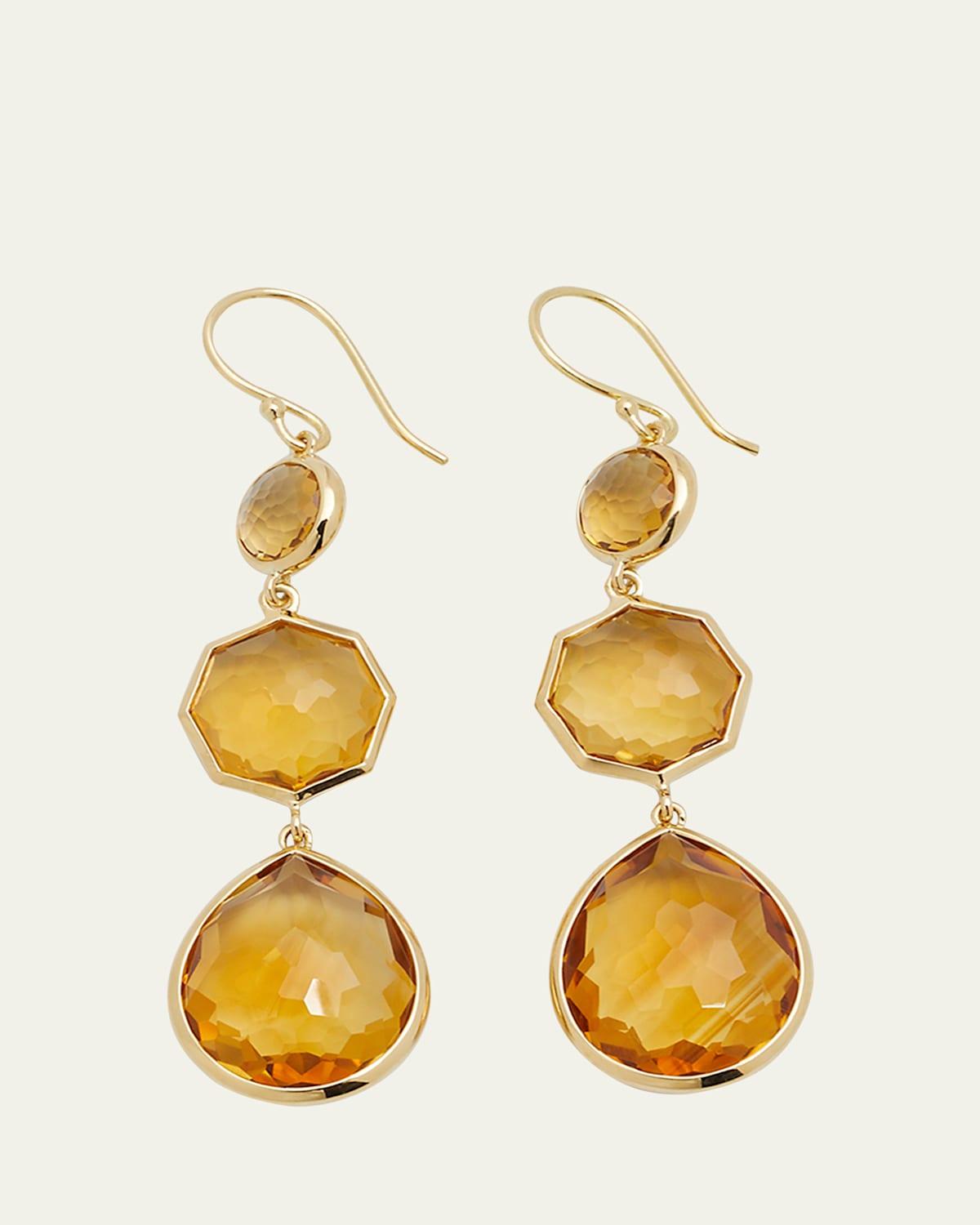 Womens Rock Candy Small Crazy 8S 18K Green Gold & Gemstone Drop Earrings Product Image