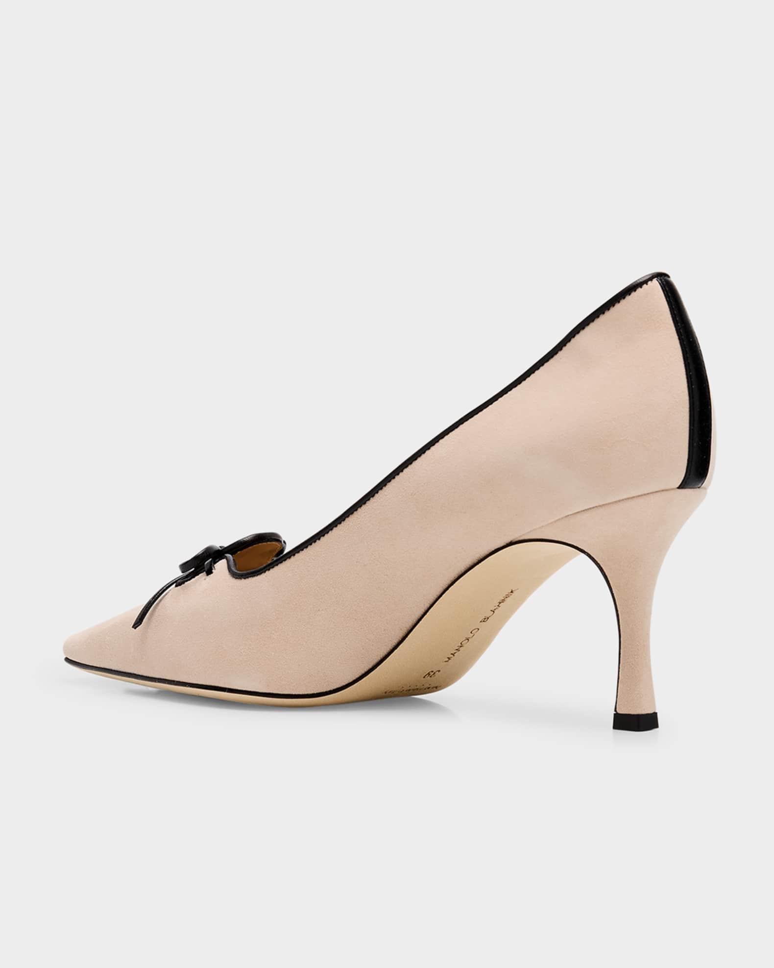 Zaman Suede Bicolor Lace-Up Pumps Product Image