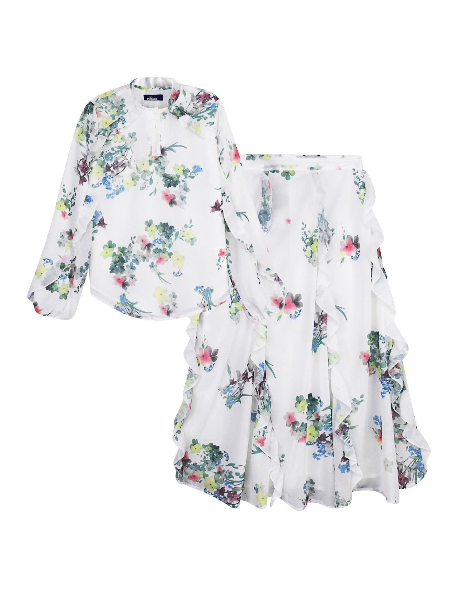 Dominic Ruffled Floral Skirt Product Image