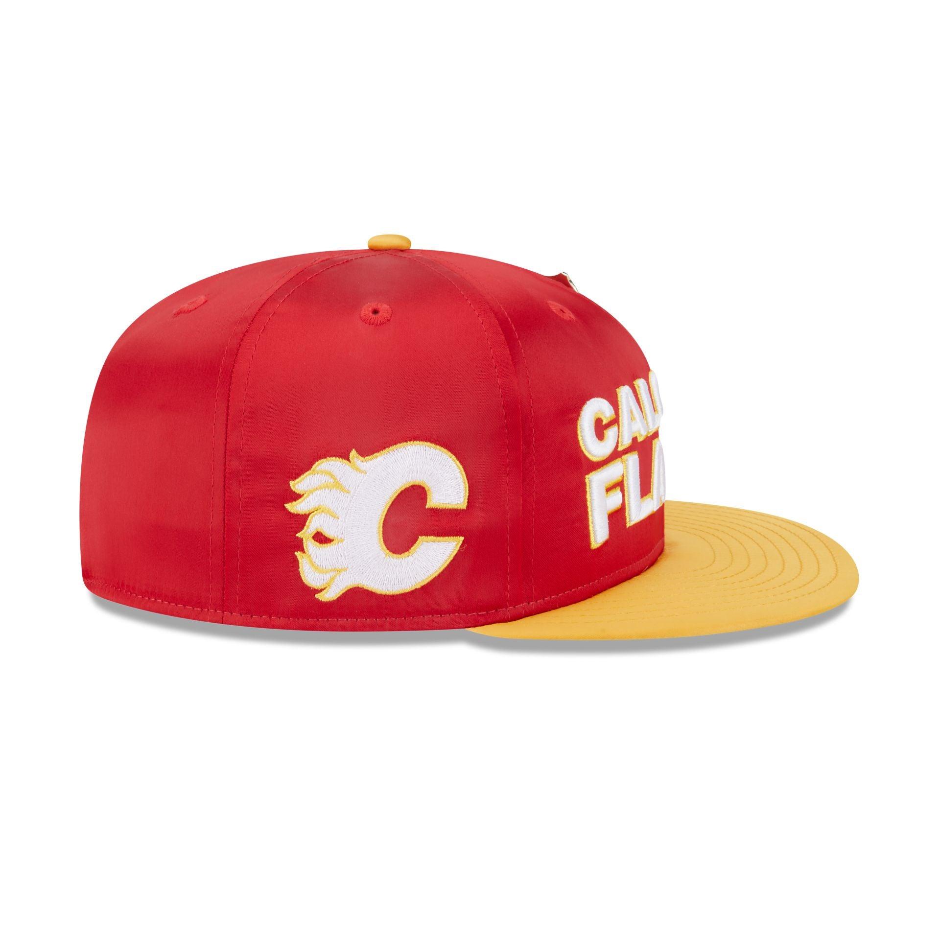 Calgary Flames Spring Satin 59FIFTY Fitted Hat Male Product Image