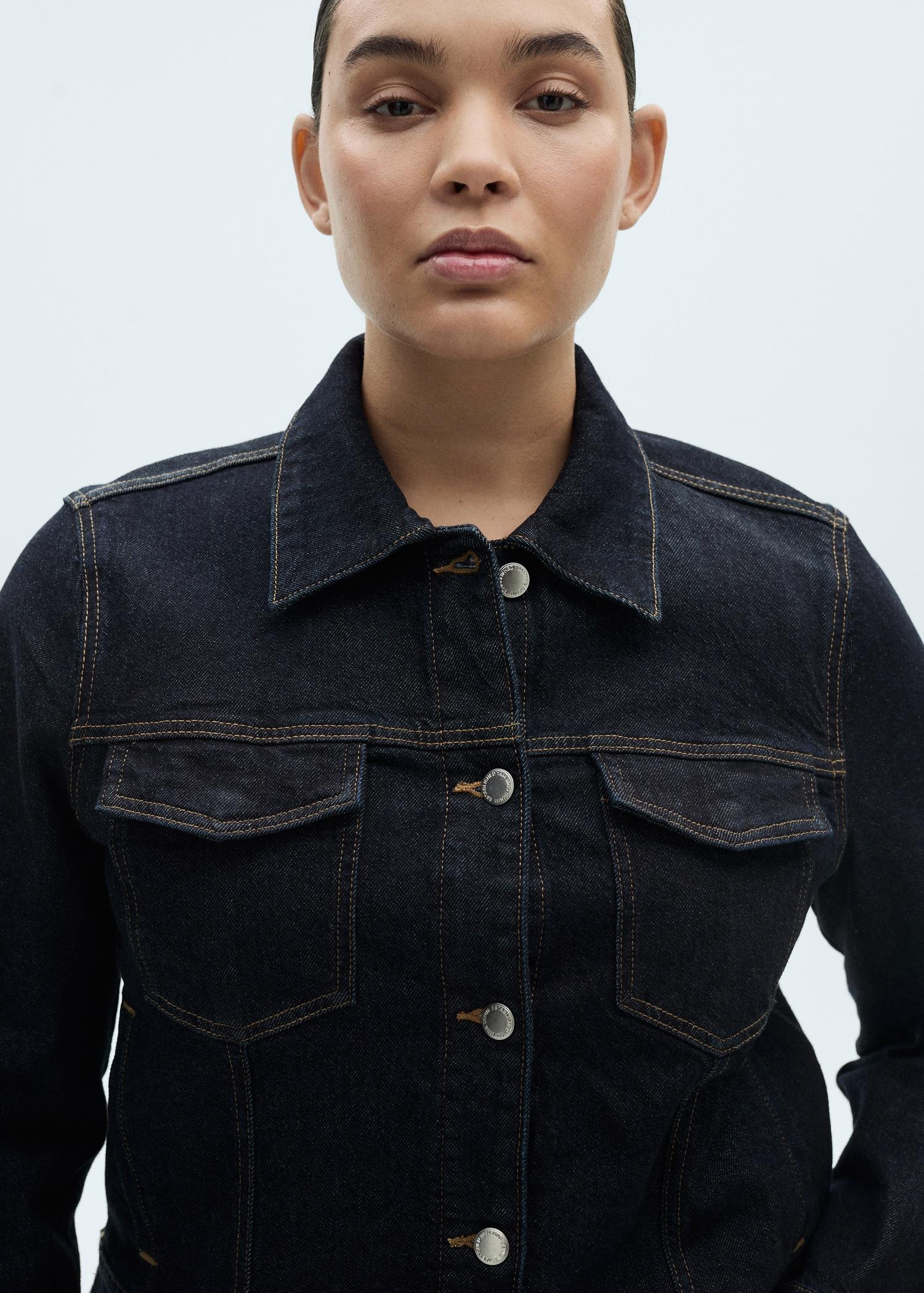 Denim jacket pockets - Women | MANGO USA Product Image