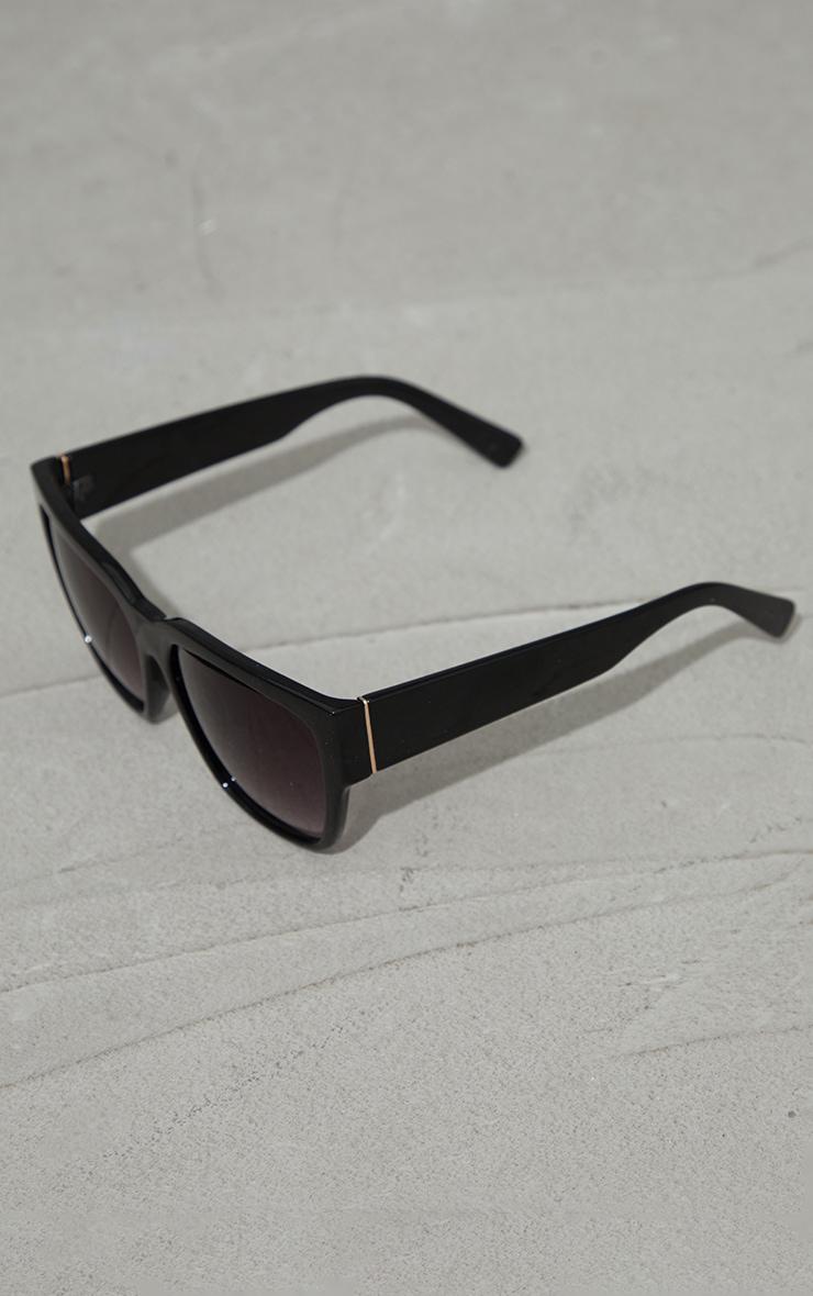 Black Plastic Oversized Square Sunglasses Product Image