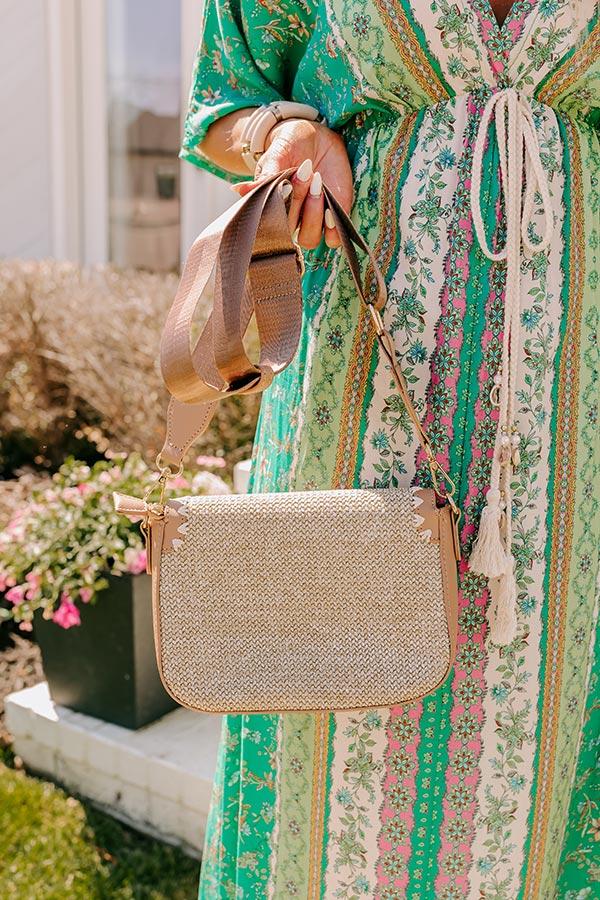 Vacay Ready Woven Crossbody in Iced Latte Product Image