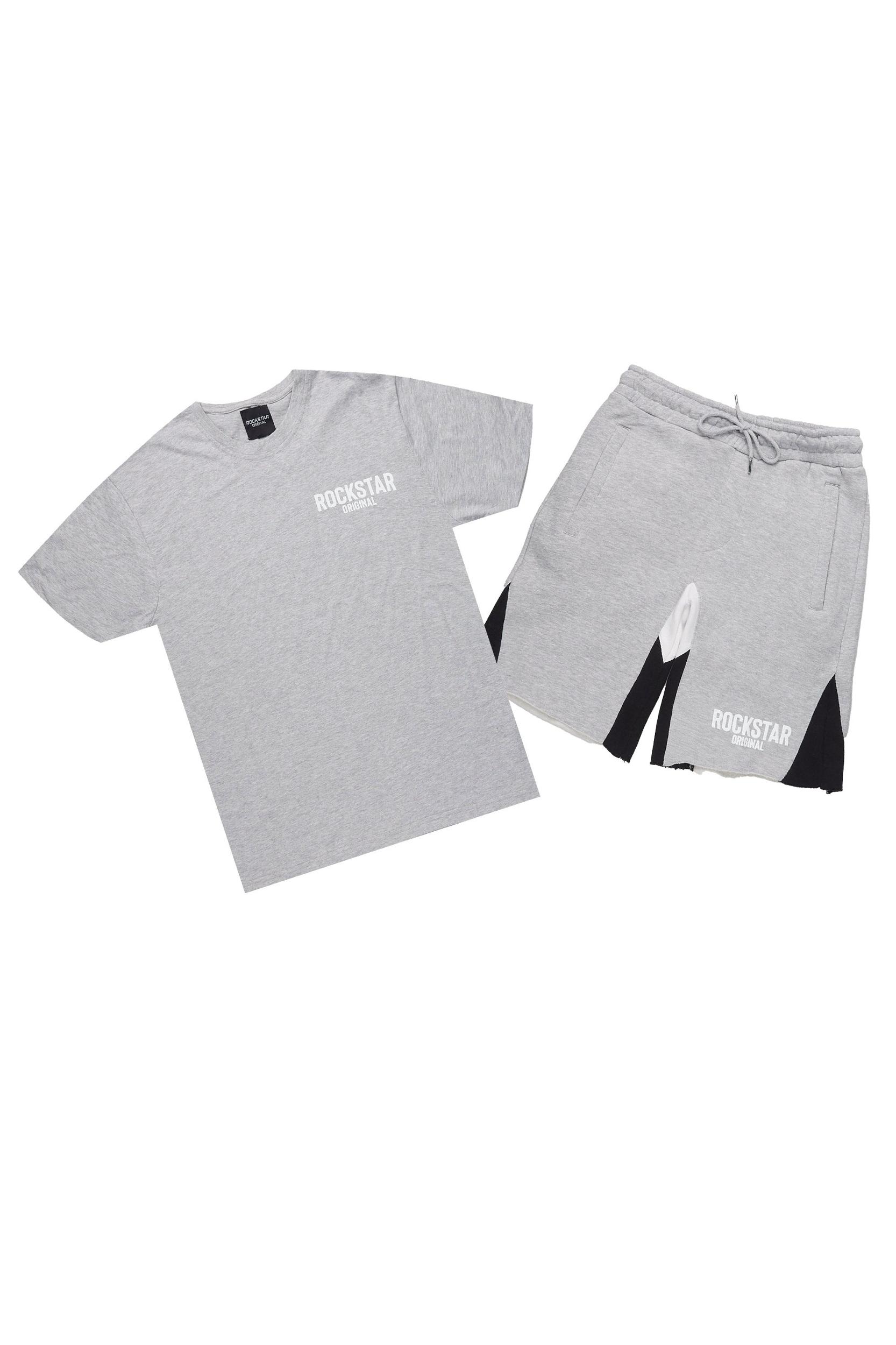 Sana Heather Grey Relaxed T-Shirt/Short Set Male Product Image