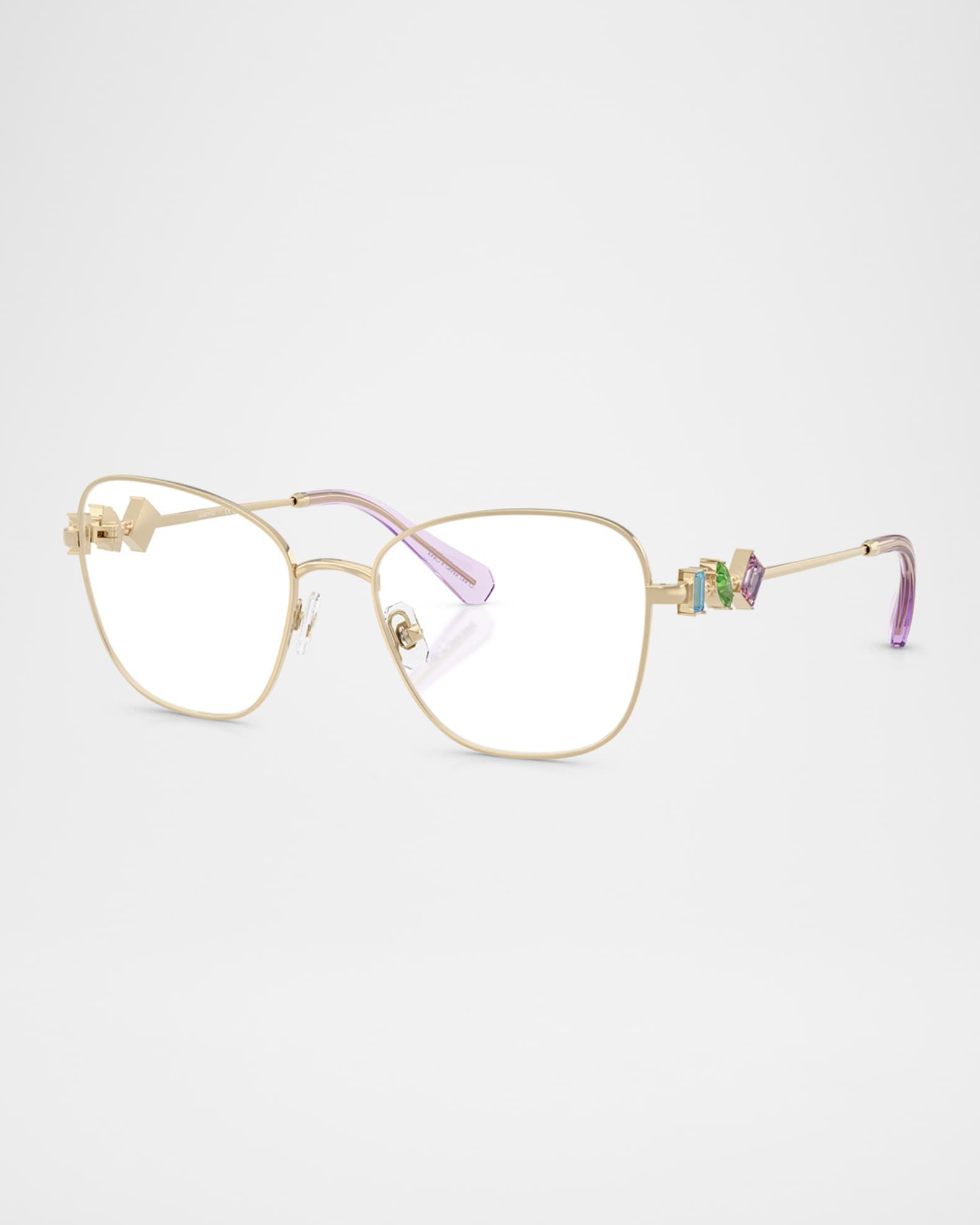 SK1025 Crystal Metal Round Optical Frames Product Image