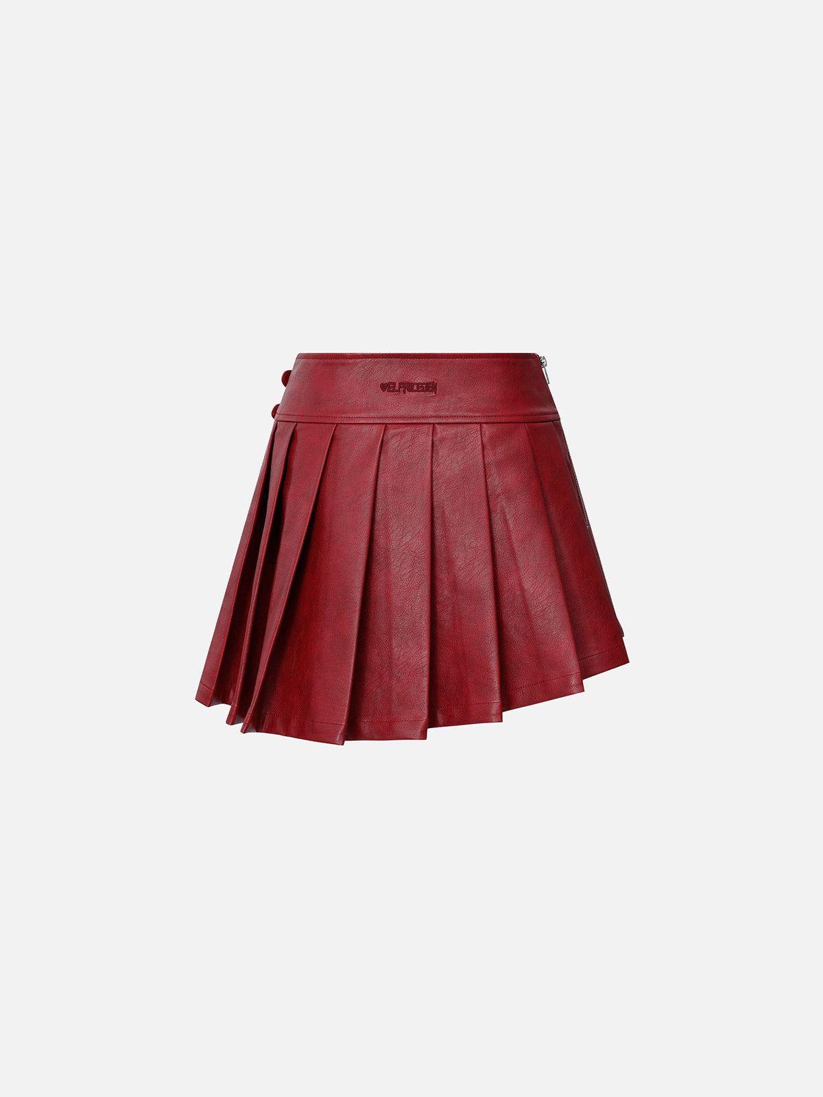 Aelfric Eden Slant Faux Leather Skirt Female Product Image