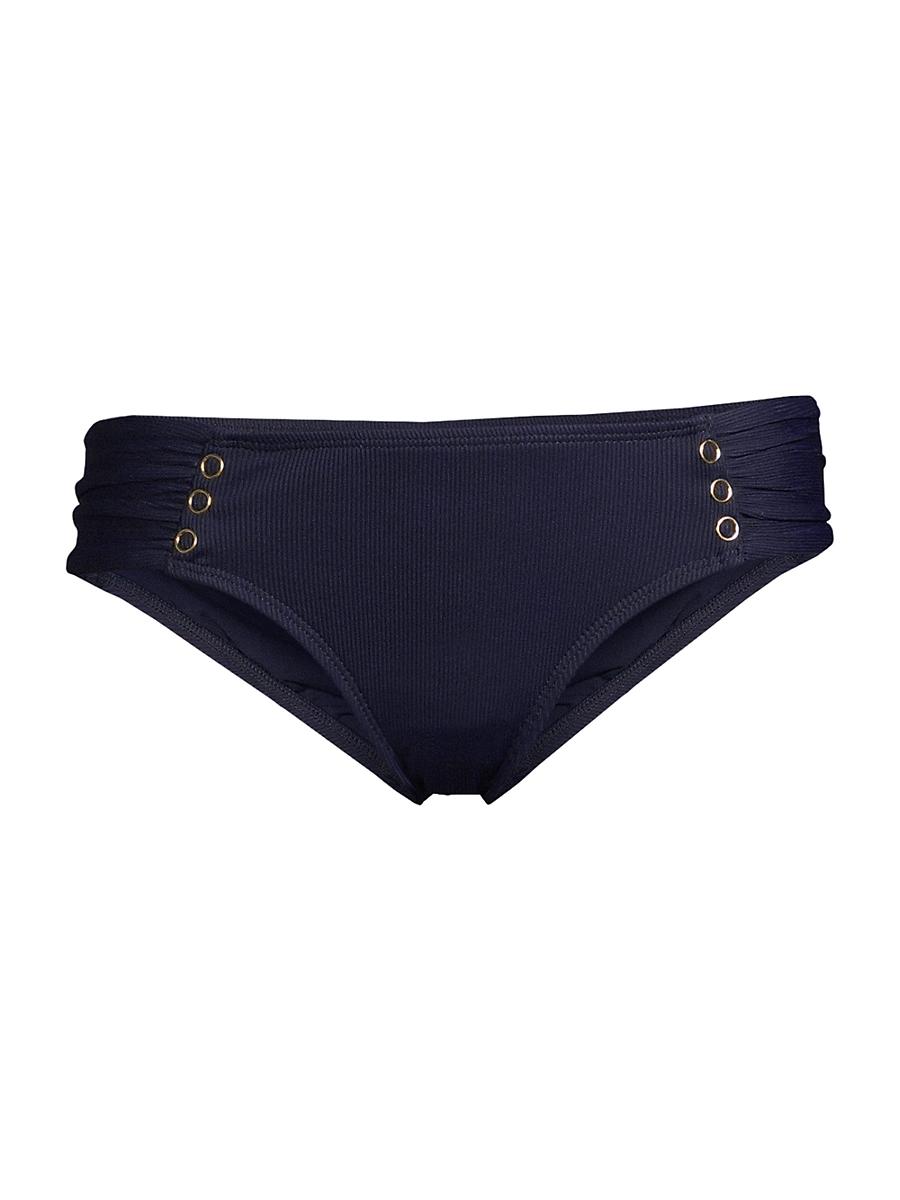 Womens Amy Ruched Hipster Bikini Bottoms Product Image