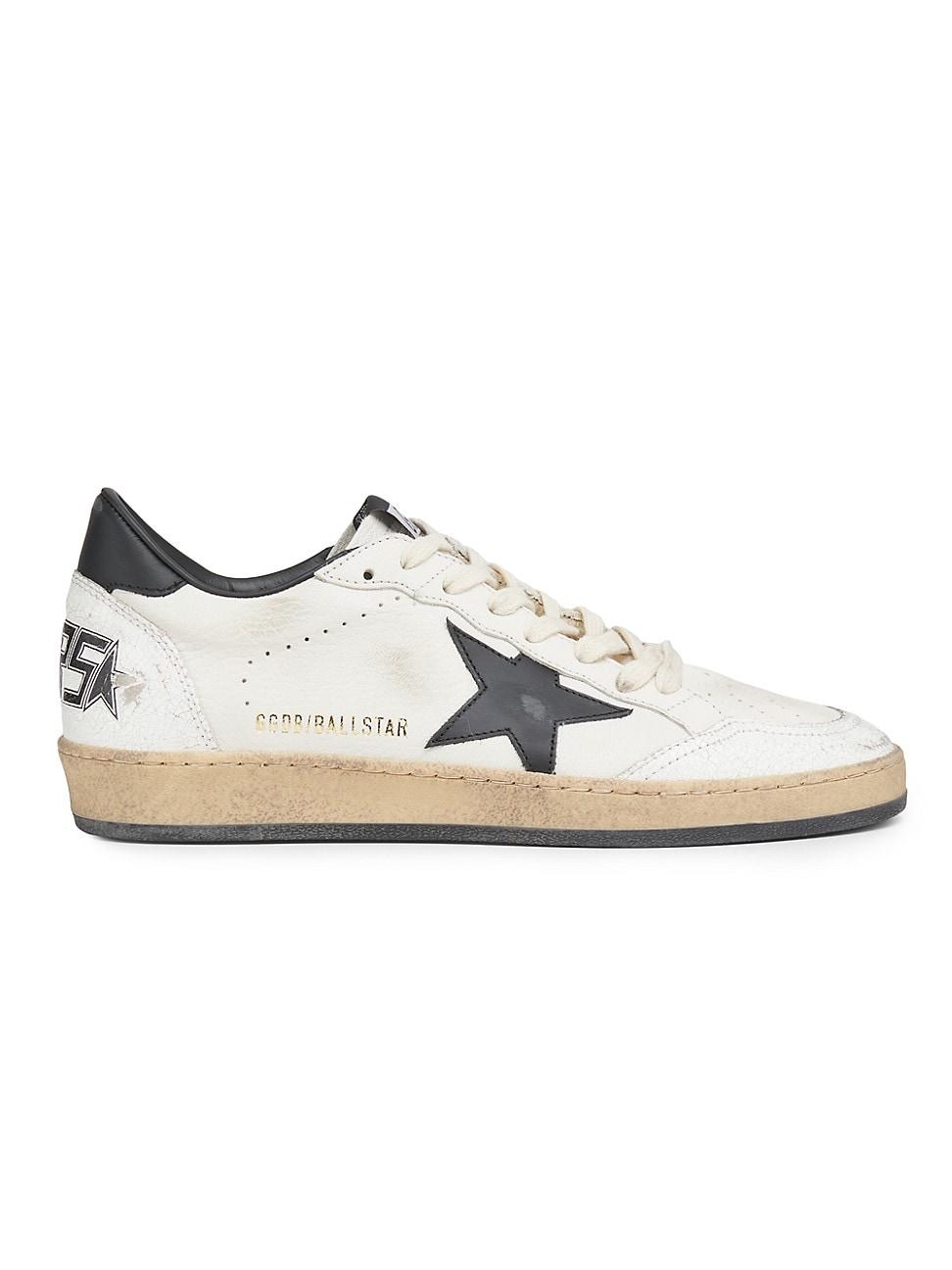 Men's Ball Star Distressed Leather Low-Top Sneakers Product Image